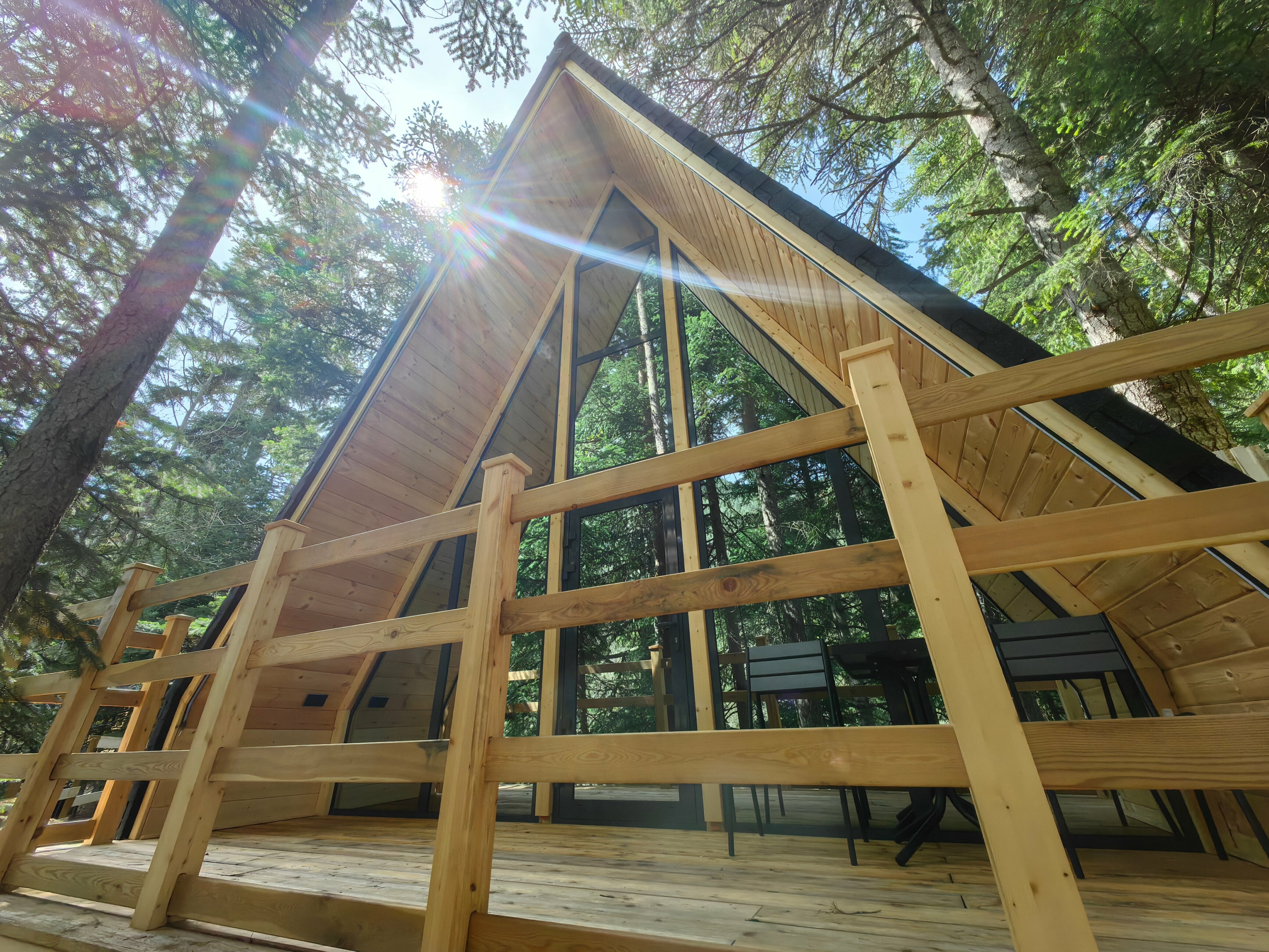 Дом Соло №1  с видом на реку и банным чаном на террасе (без посещения бани и бассейна)