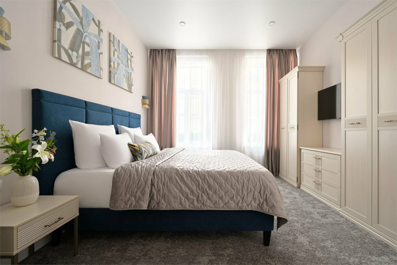 Люкс с 2 спальнями и кухней-гостиной