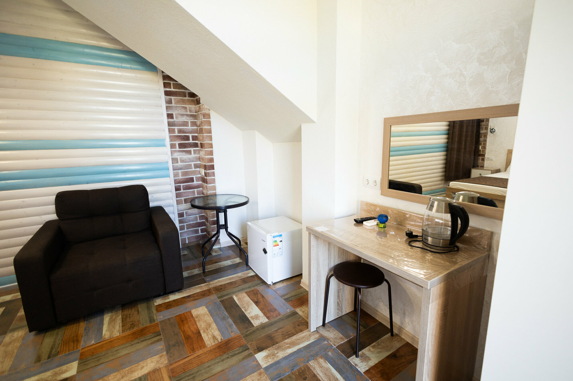 Однокомнатные номера стандарт, 2-4 спальных места.  Кондиционер, телевизор, холодильник.