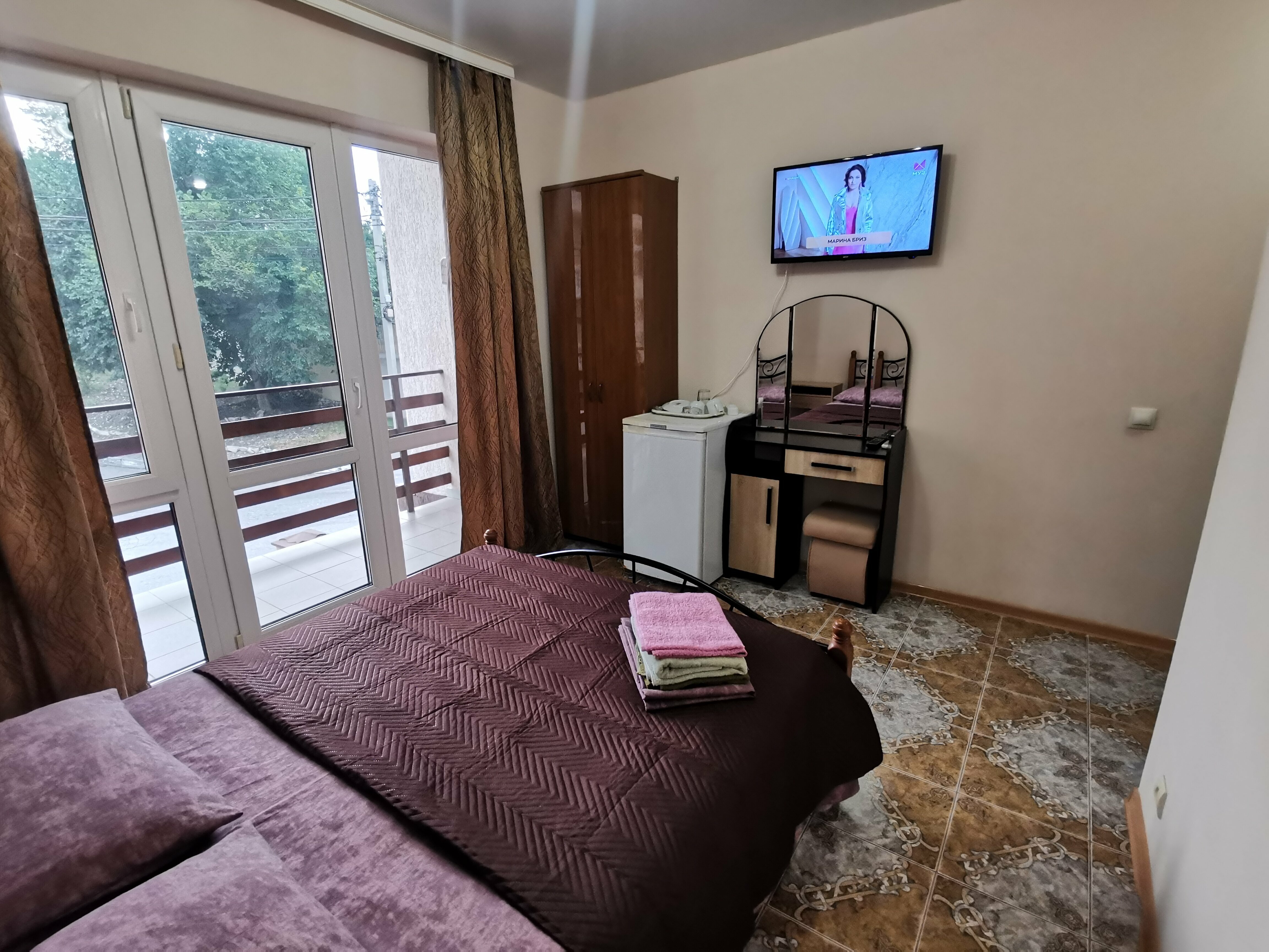 Двухместный номер с 1 кроватью и балконом