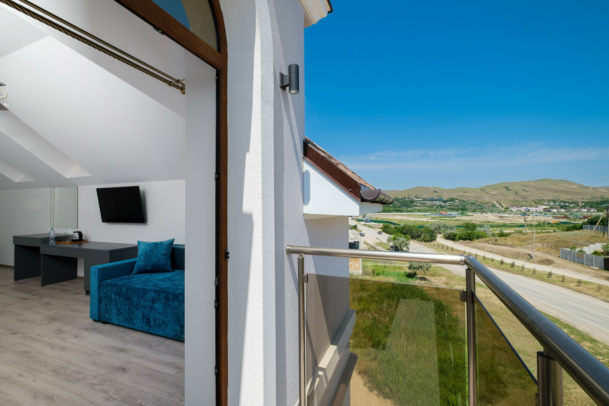 Двухместный номер Делюкс с 1 кроватью и балконом, вид на море