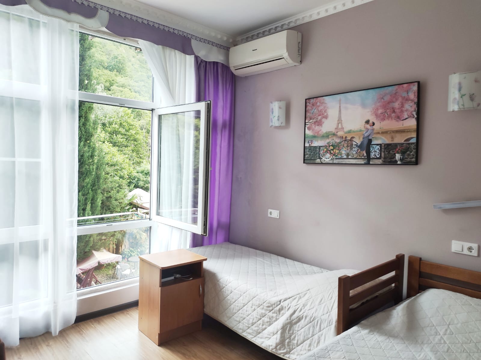 Двухместный номер с 2 отдельными кроватями, вид на горы