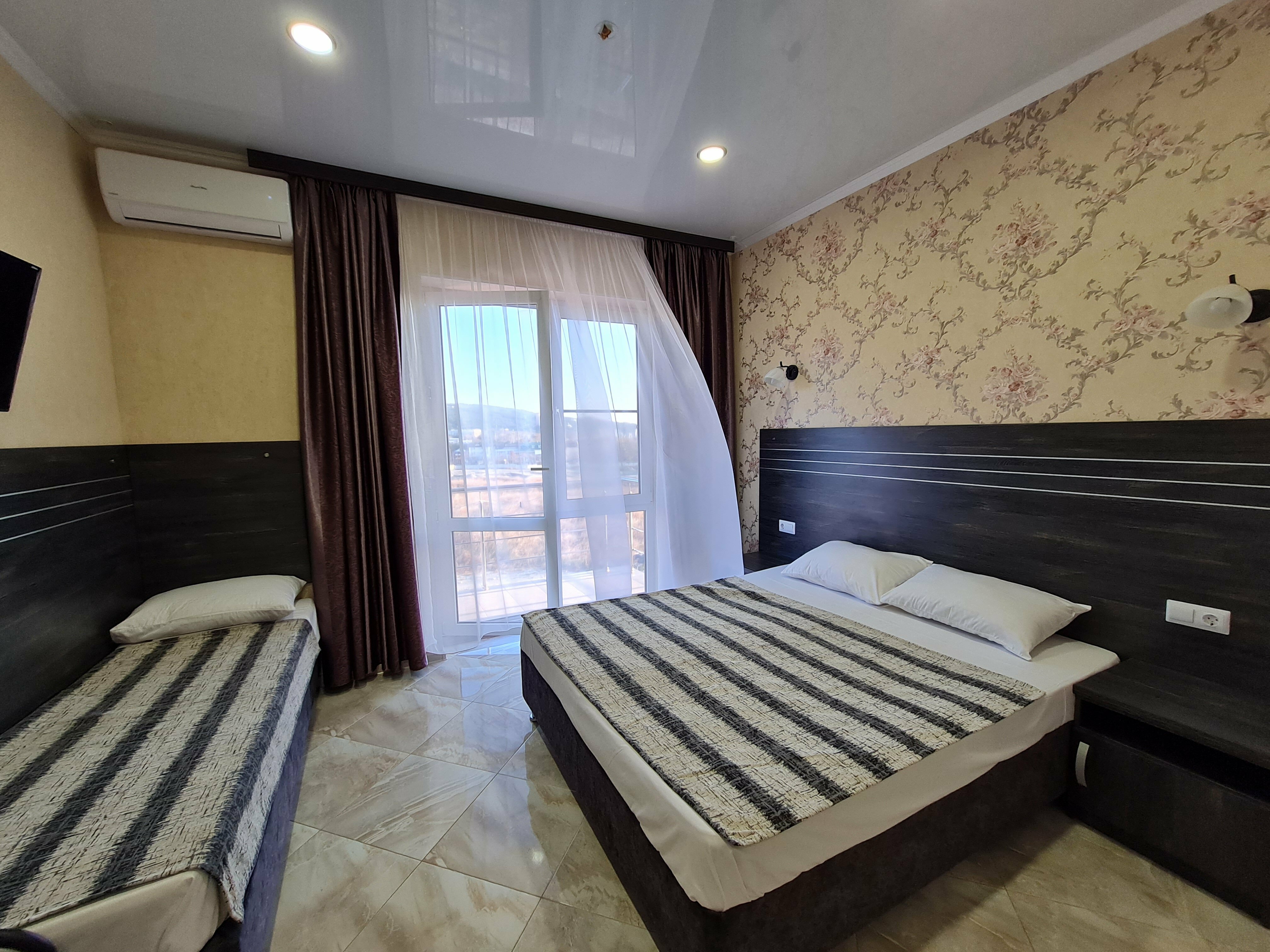 Двухместный номер с 1 кроватью и балконом, вид на море