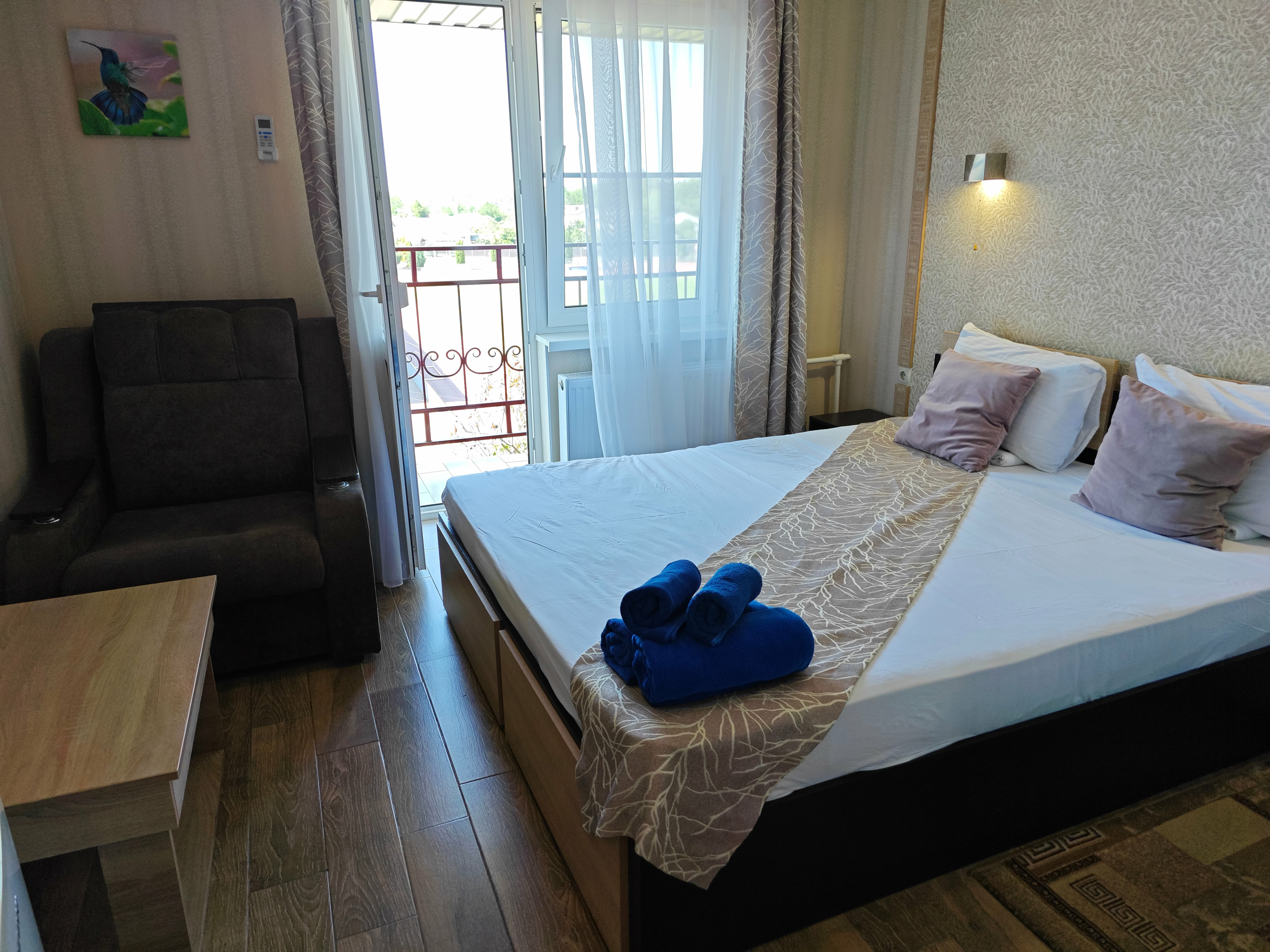 Двухместный номер с 1 кроватью и балконом