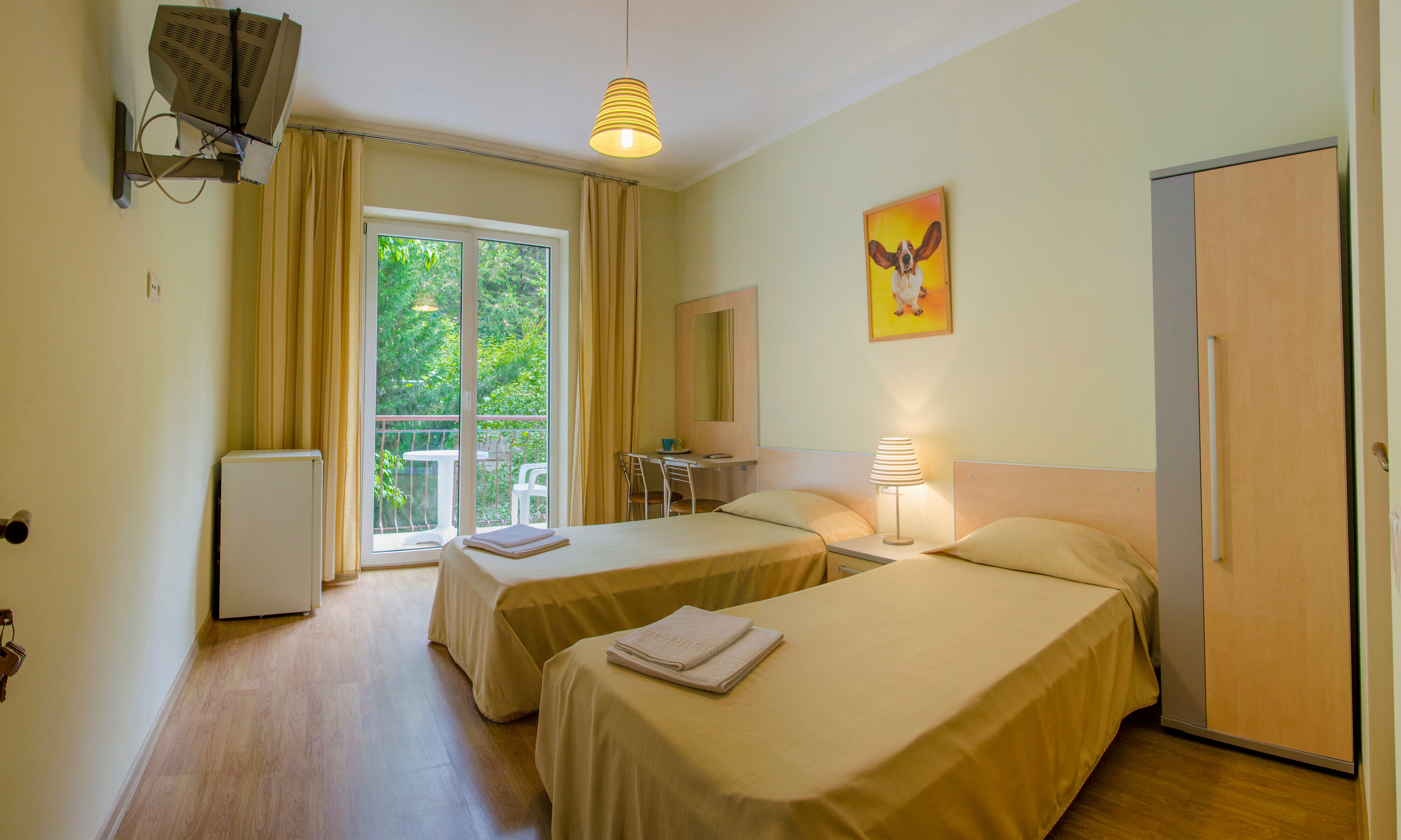 Двухместный номер с 2 отдельными кроватями, вид на горы