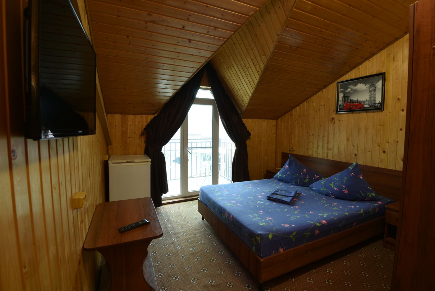 Двухместный номер с 1 кроватью и балконом