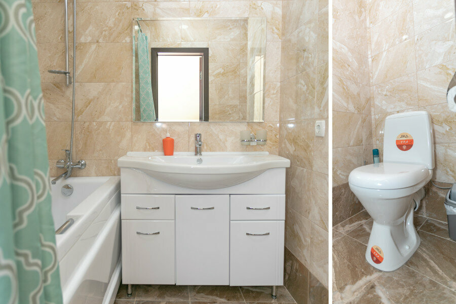 Cемейный номер с собственной ванной комнатой