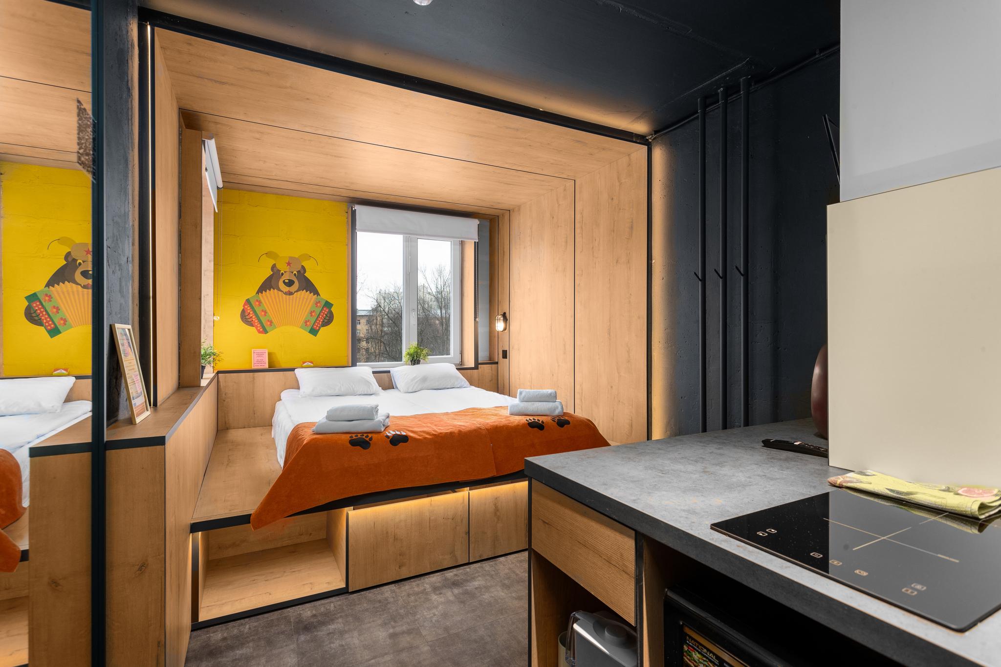 Апартаменты студия #528 с 1 двуспальной кроватью