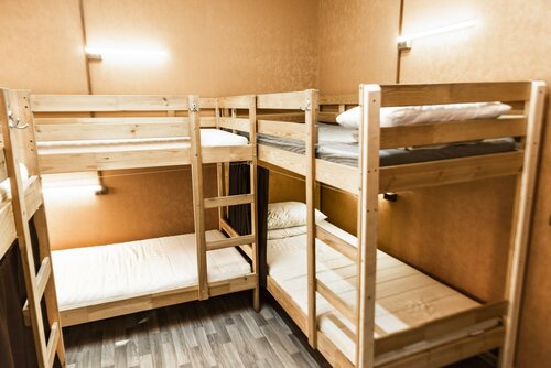 Кровать в 6-местном общем номере в Купеческий Дворъ