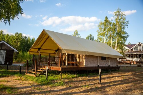 Глэмпинг палатка "Сафари" с душевой кабиной