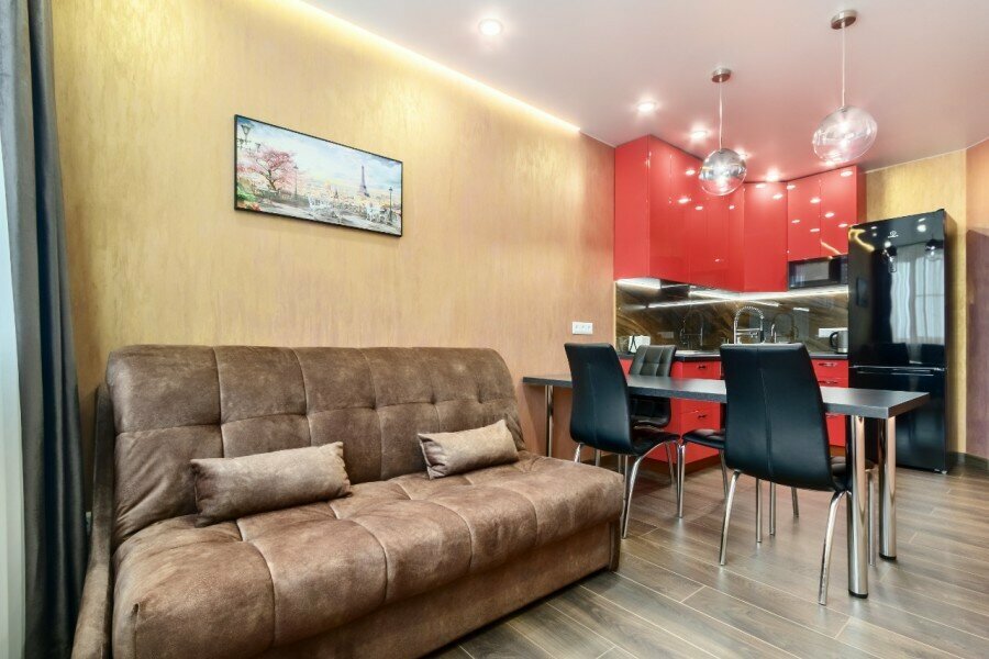 Двухкомнатные апартаменты с видом на ДОН  с лоджией, 14 этаж  (maх. 4 человека)