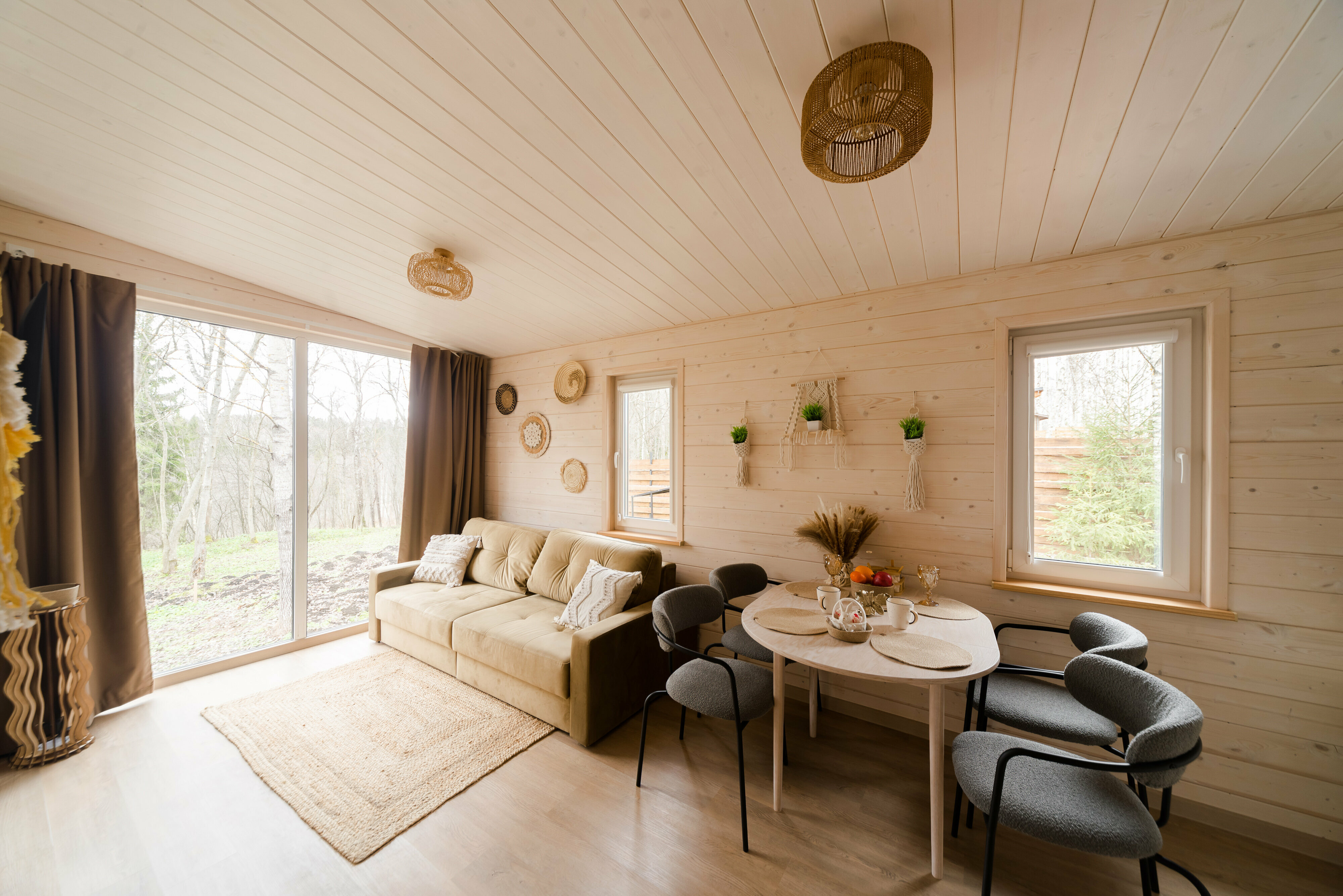 Дом с видом на лес в стиле БОХО