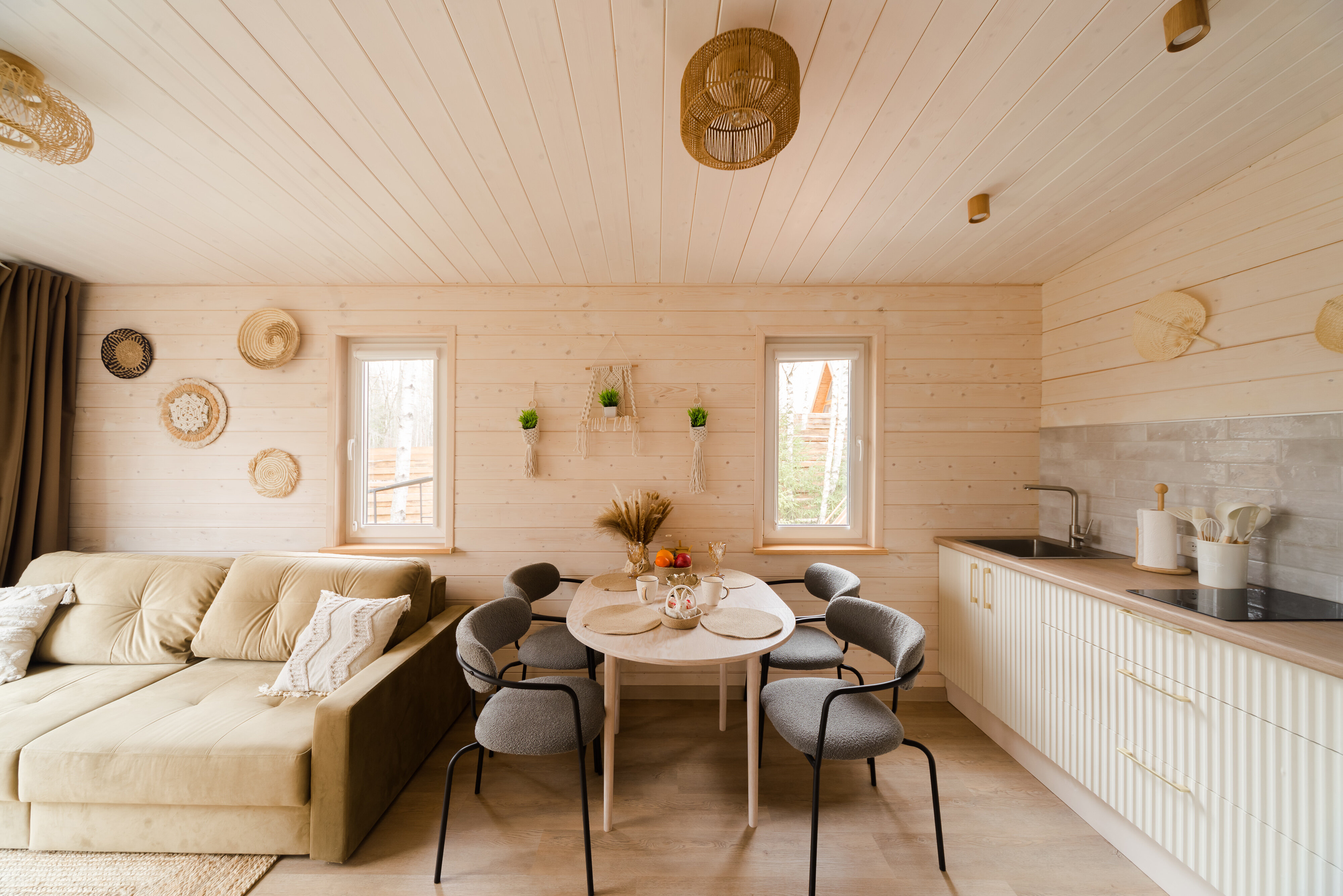 Дом с видом на лес в стиле БОХО