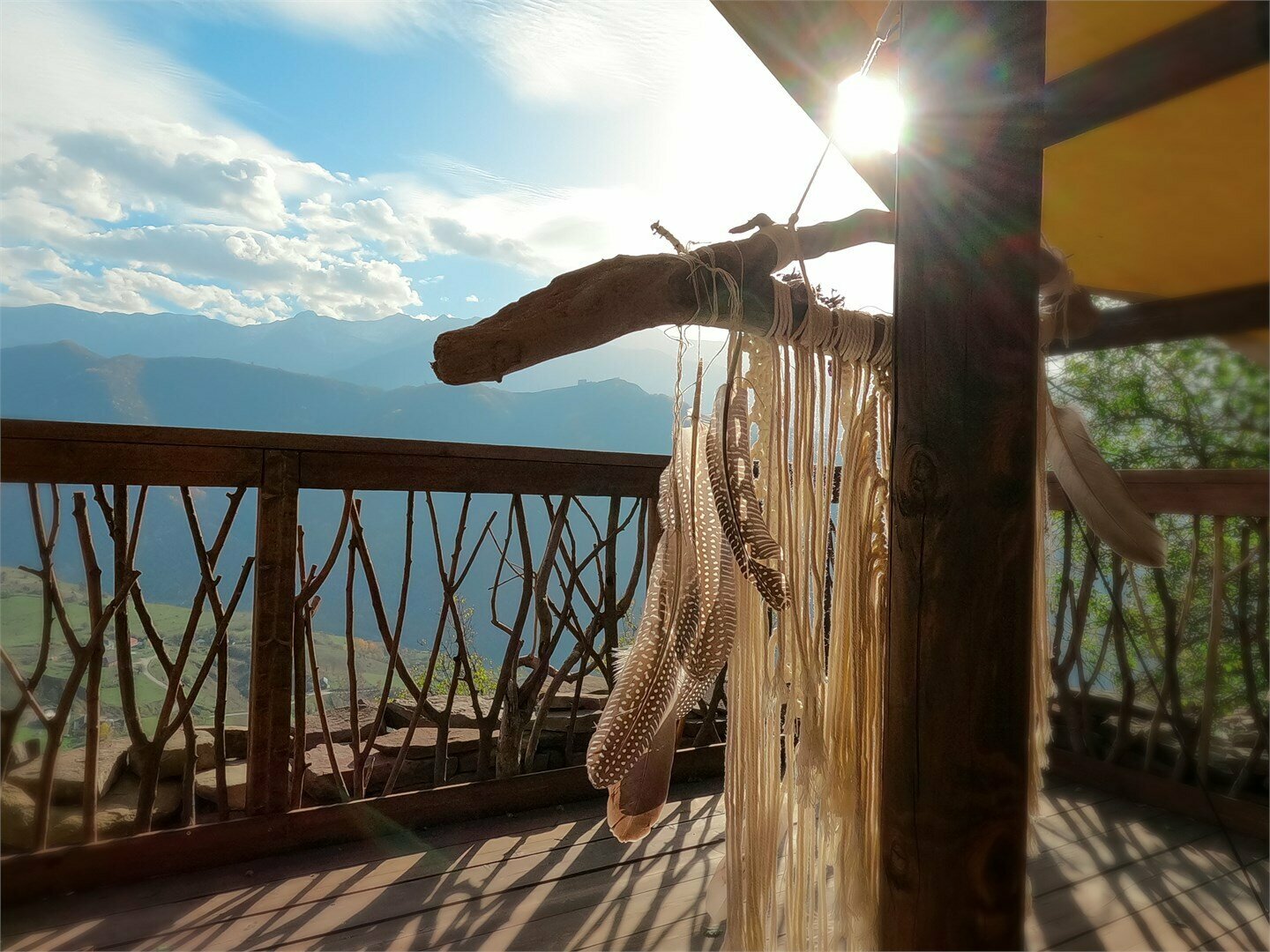 Релакс-шатёр с банным чаном на террасе