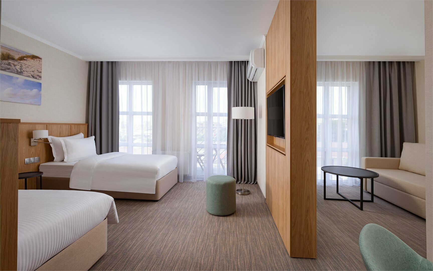 Дюна Супериор с 2 односпальными кроватями (номер для гостей с ограниченными возможностями)