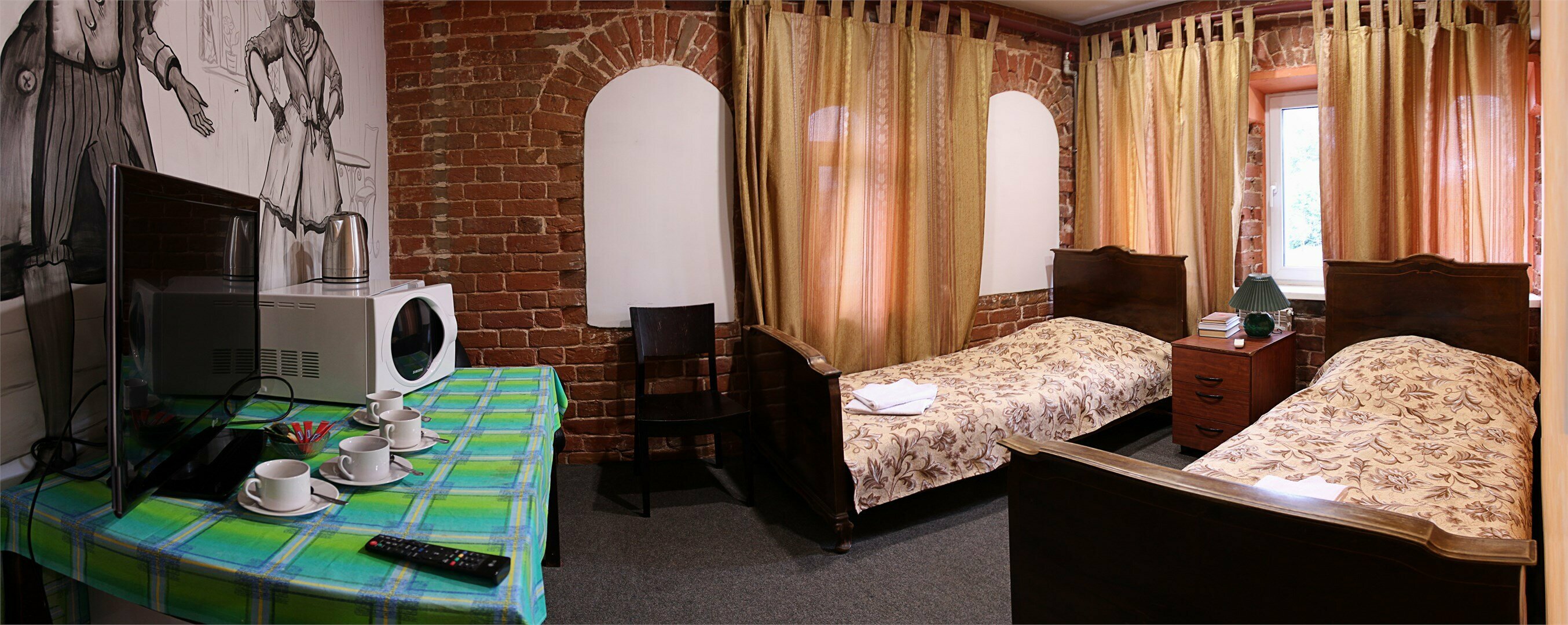 двухместный с раздельными кроватями с видом на город