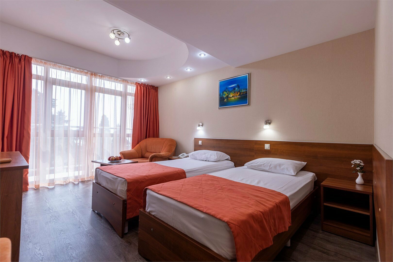 Двухместный номер с 1 кроватью или 2 отдельными кроватями и балконом