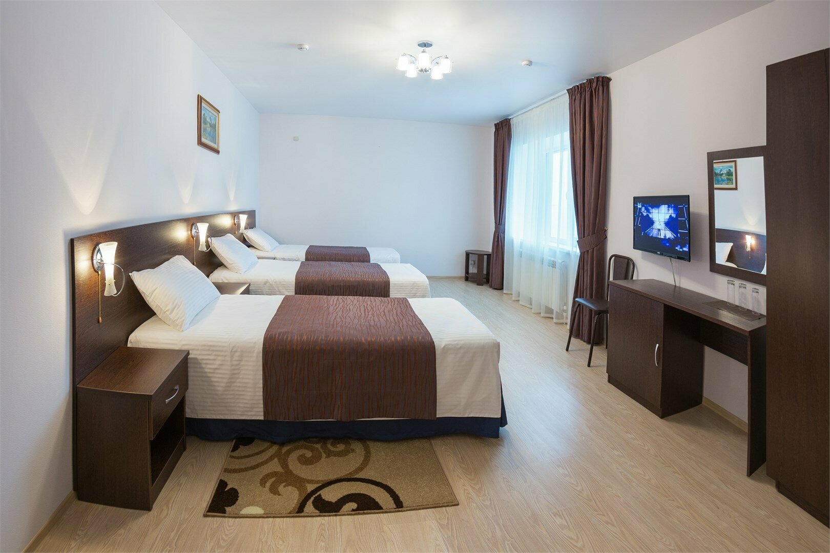 Стандарт с 3 раздельными кроватями, с душем