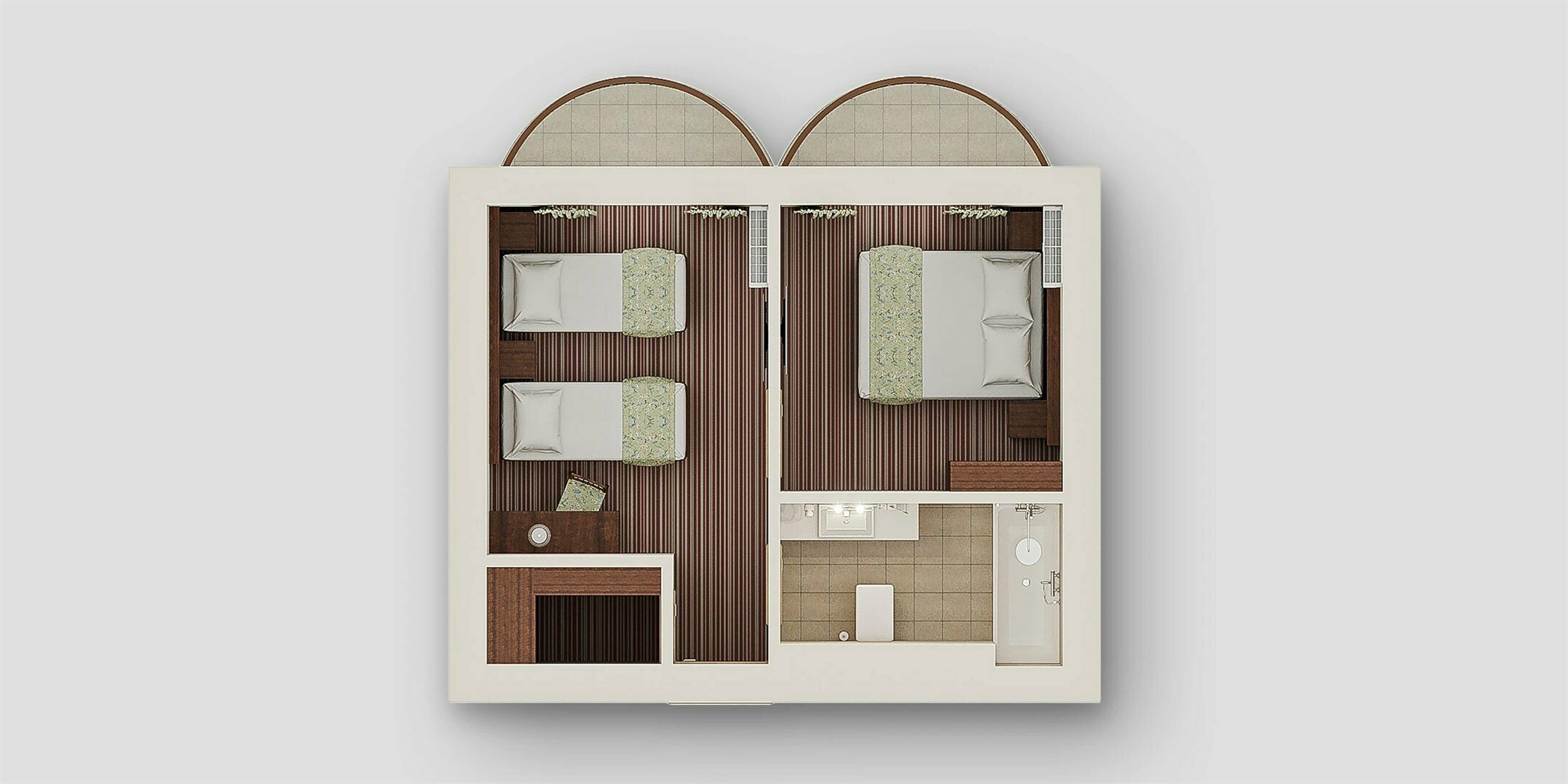 Family standart (4-местный 2-комнатный).