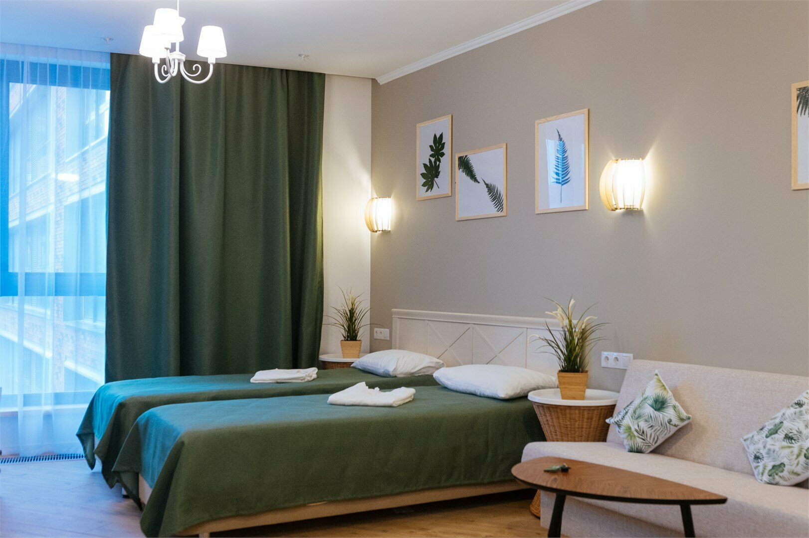 Улучшенный двухместный номер с кухней и с 2 кроватями