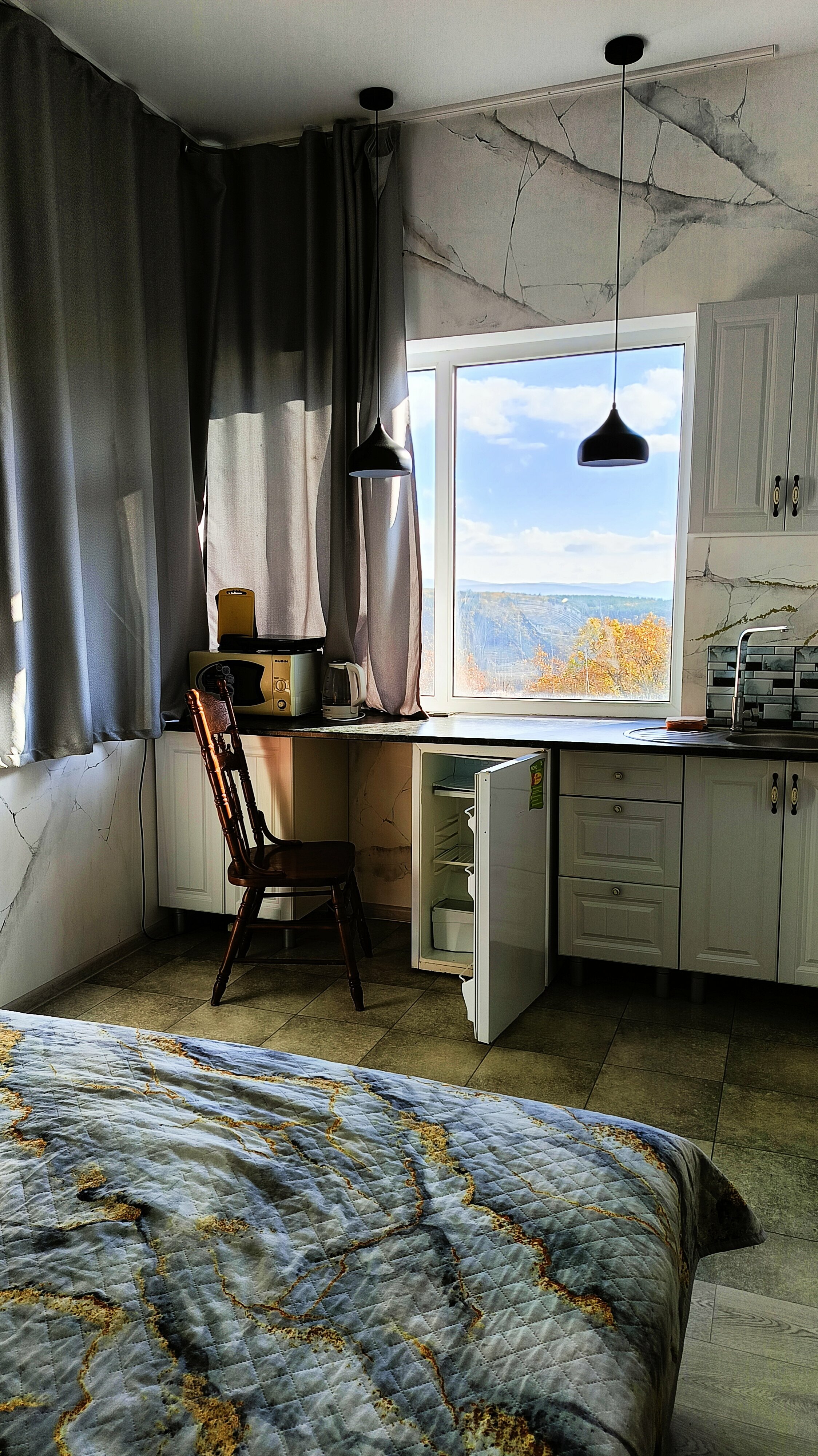 Двухместный номер с 1 кроватью и видом на горы