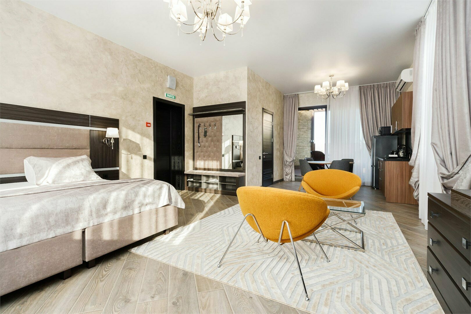 Студия  (twin) с видом на море