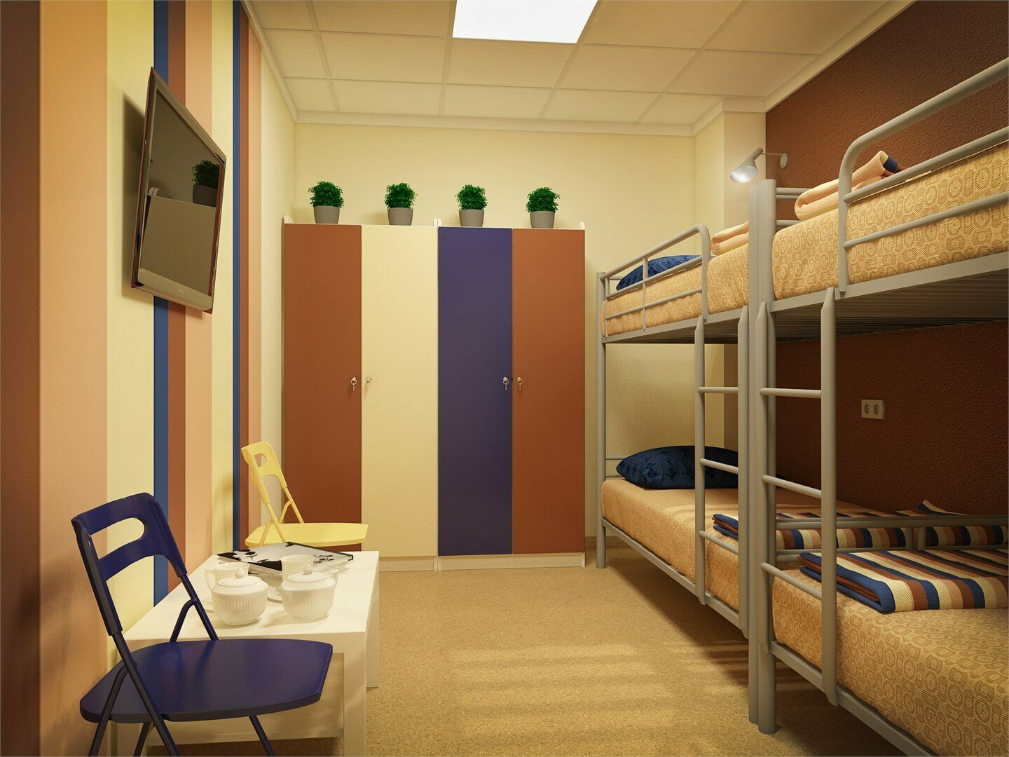 Общий 4-местный номер для мужчин и женщин