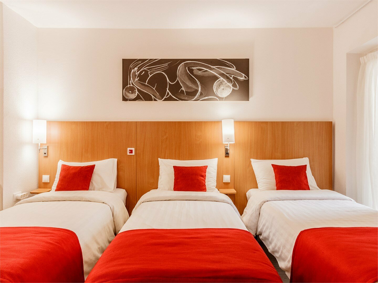 Номер Standard, для маломобильных - с 3 односпальными кроватями