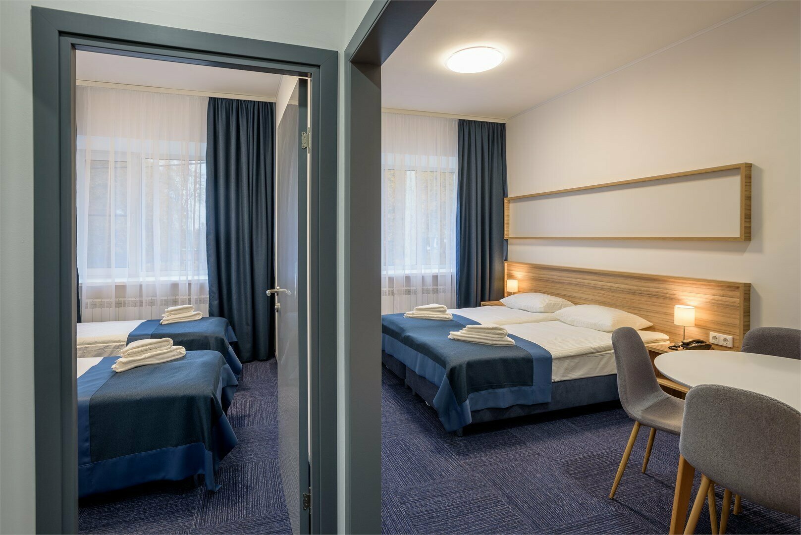 Двухкомнатный четырехместный номер с кухней c завтраком и Wi-Fi