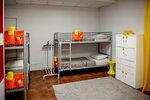 Спальное место на двухъярусной кровати в общем номере для женщин в Вагон