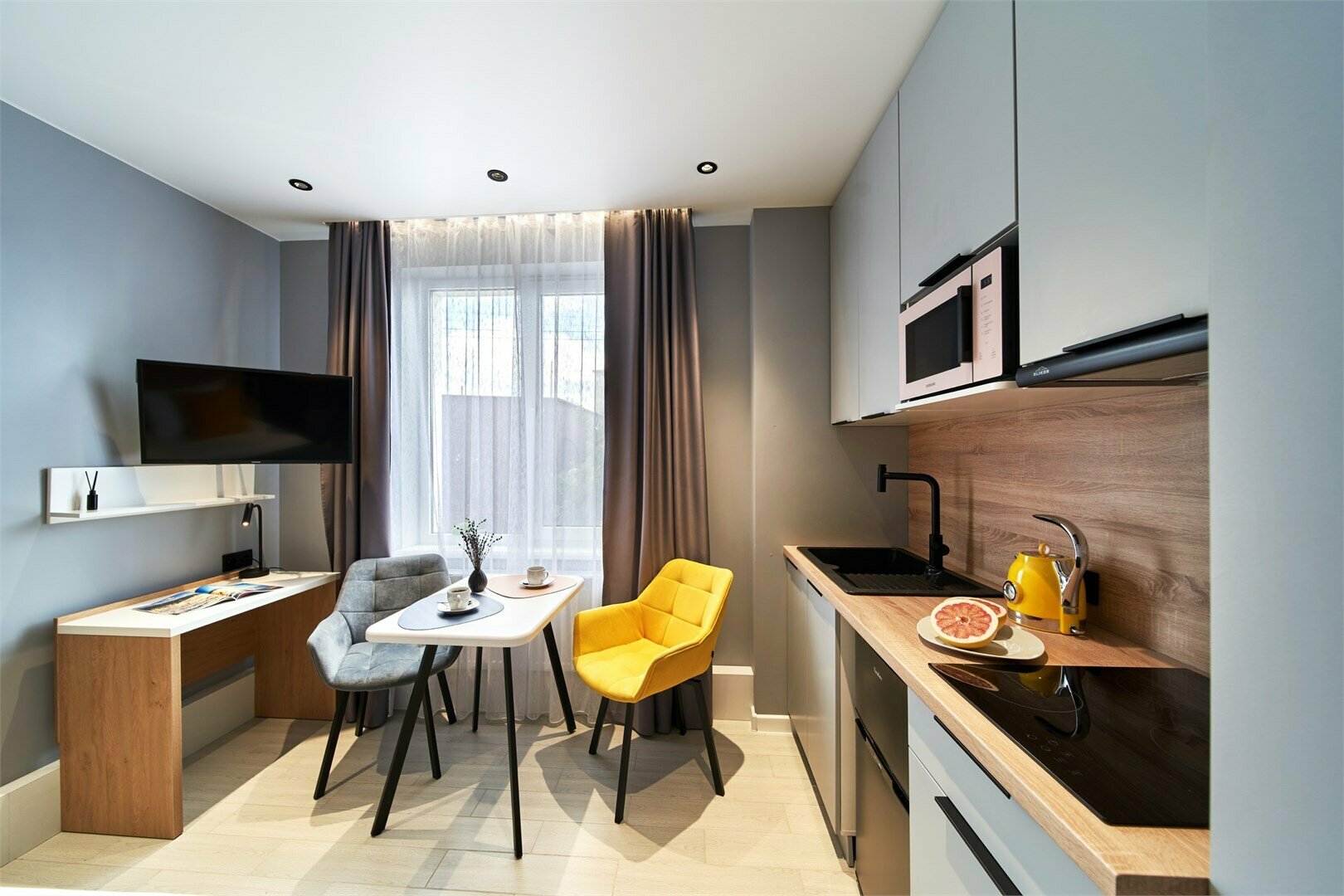 Номер комфорт ПЛЮС с кухонной зоной и кофемашиной №9