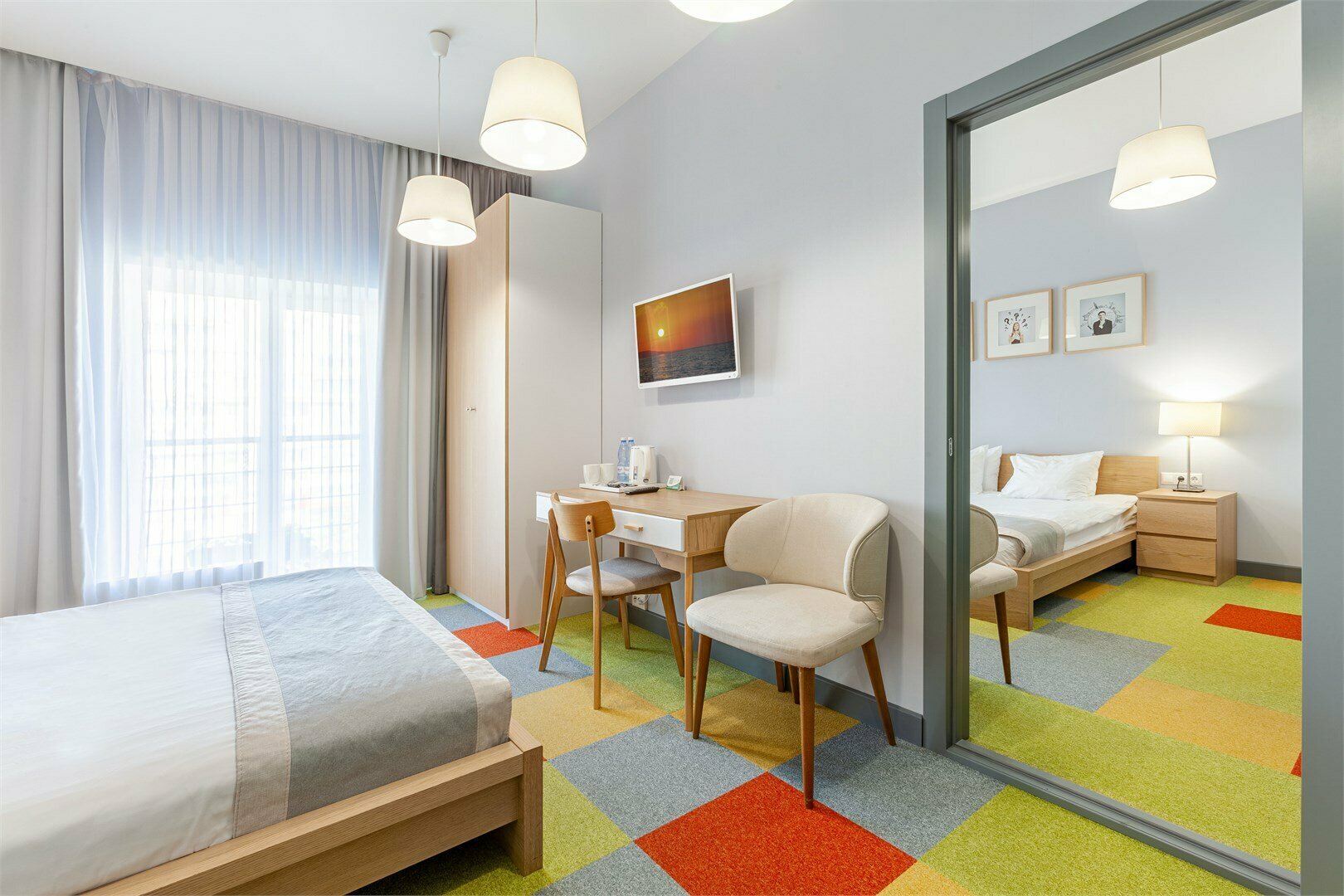 Семейный двухкомнатный 2 кровати