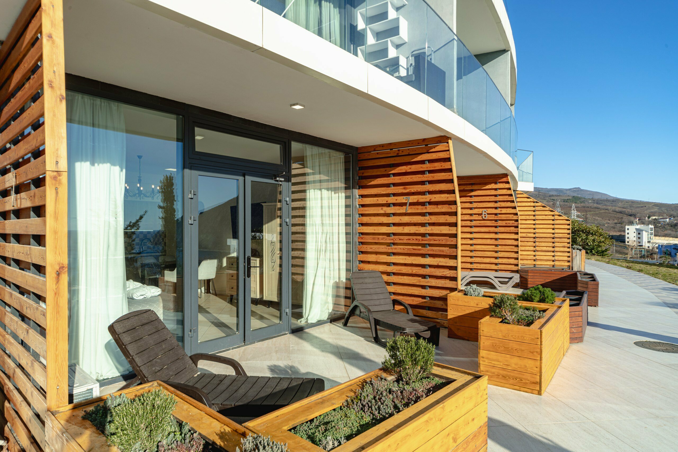 Двухместный номер с 1 кроватью и террасой