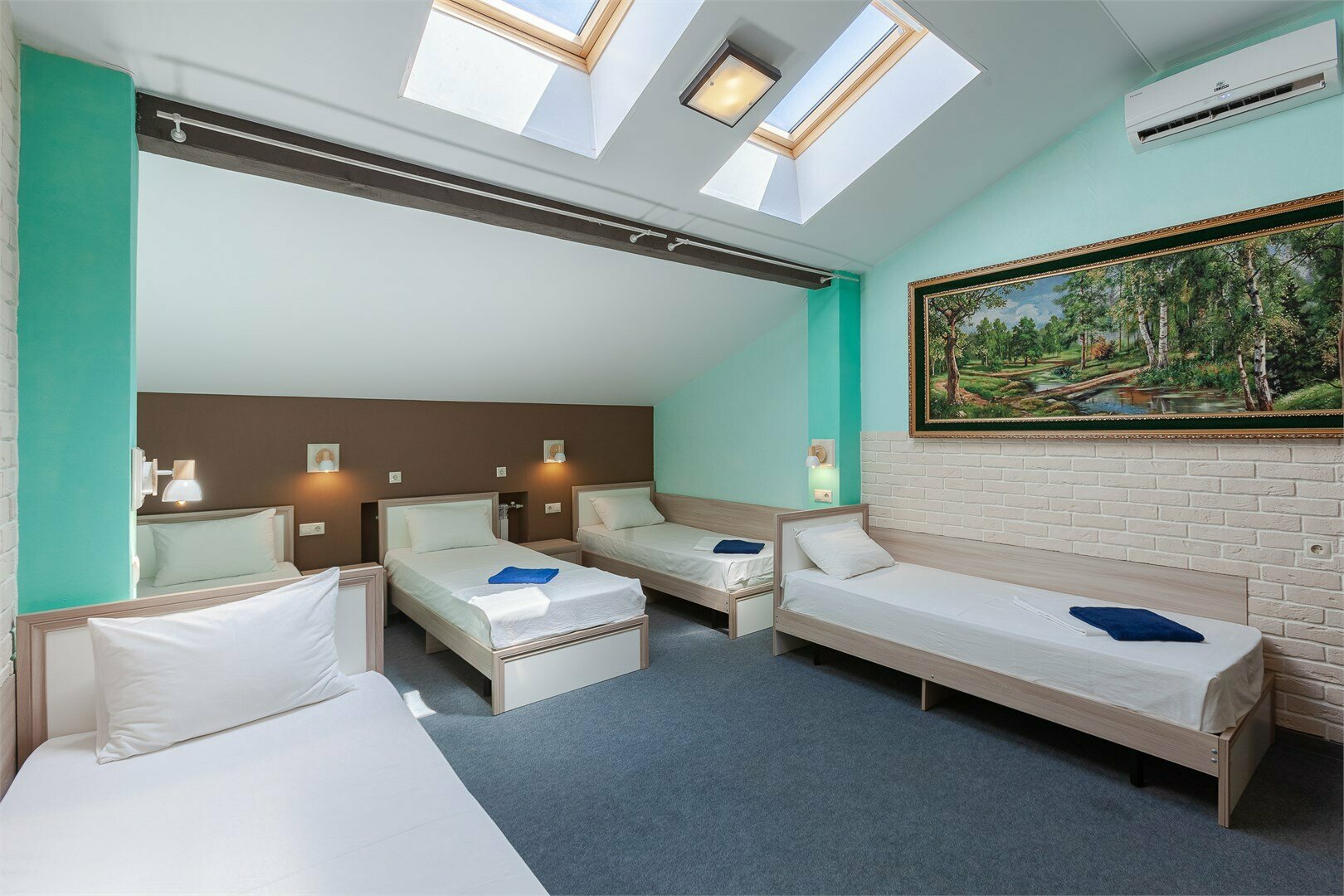 302 - Семейный номер с кухней и с 5 раздельными кроватями, бесплатная стоянка