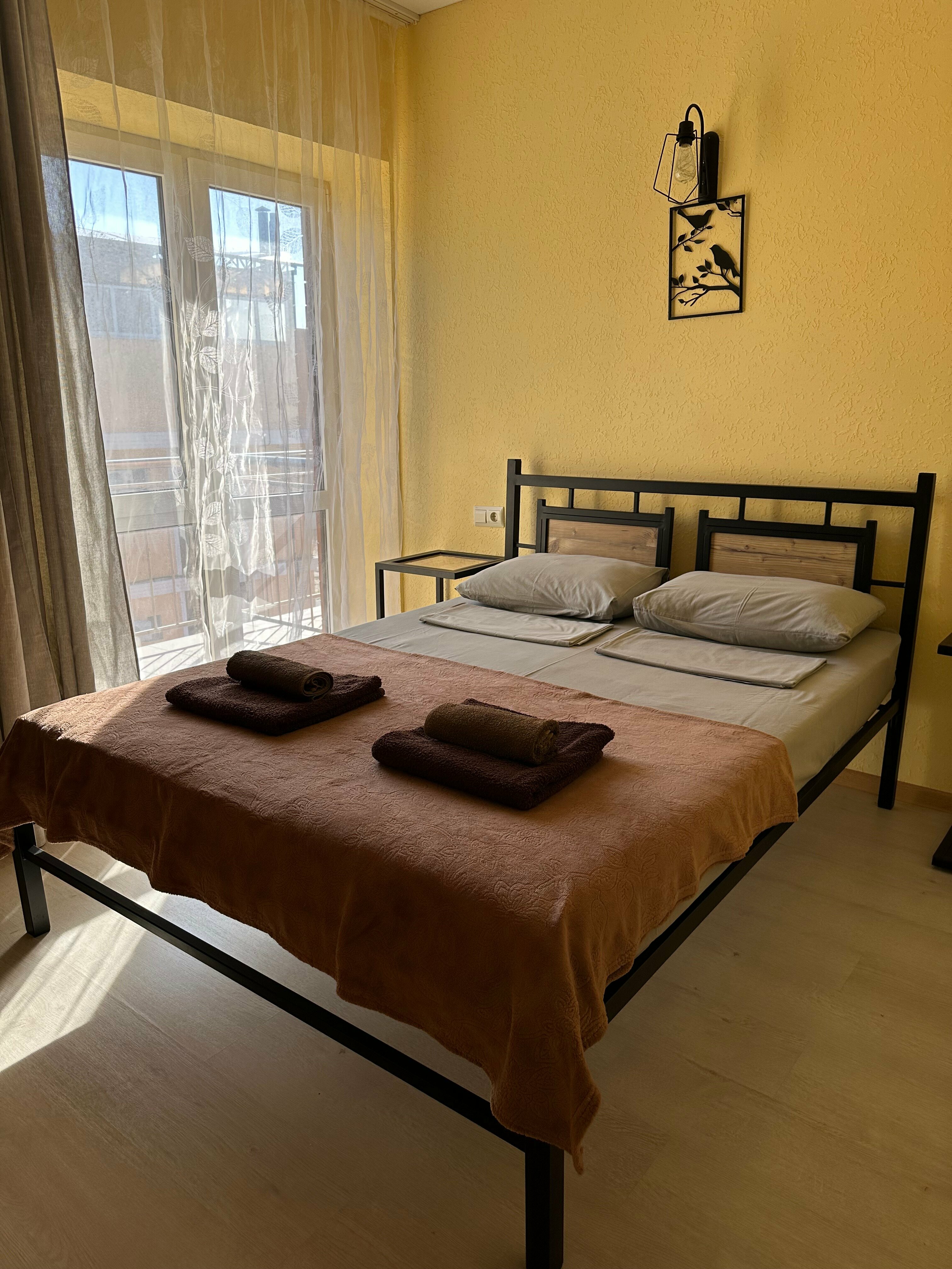 Двухместный номер с 1 кроватью и балконом