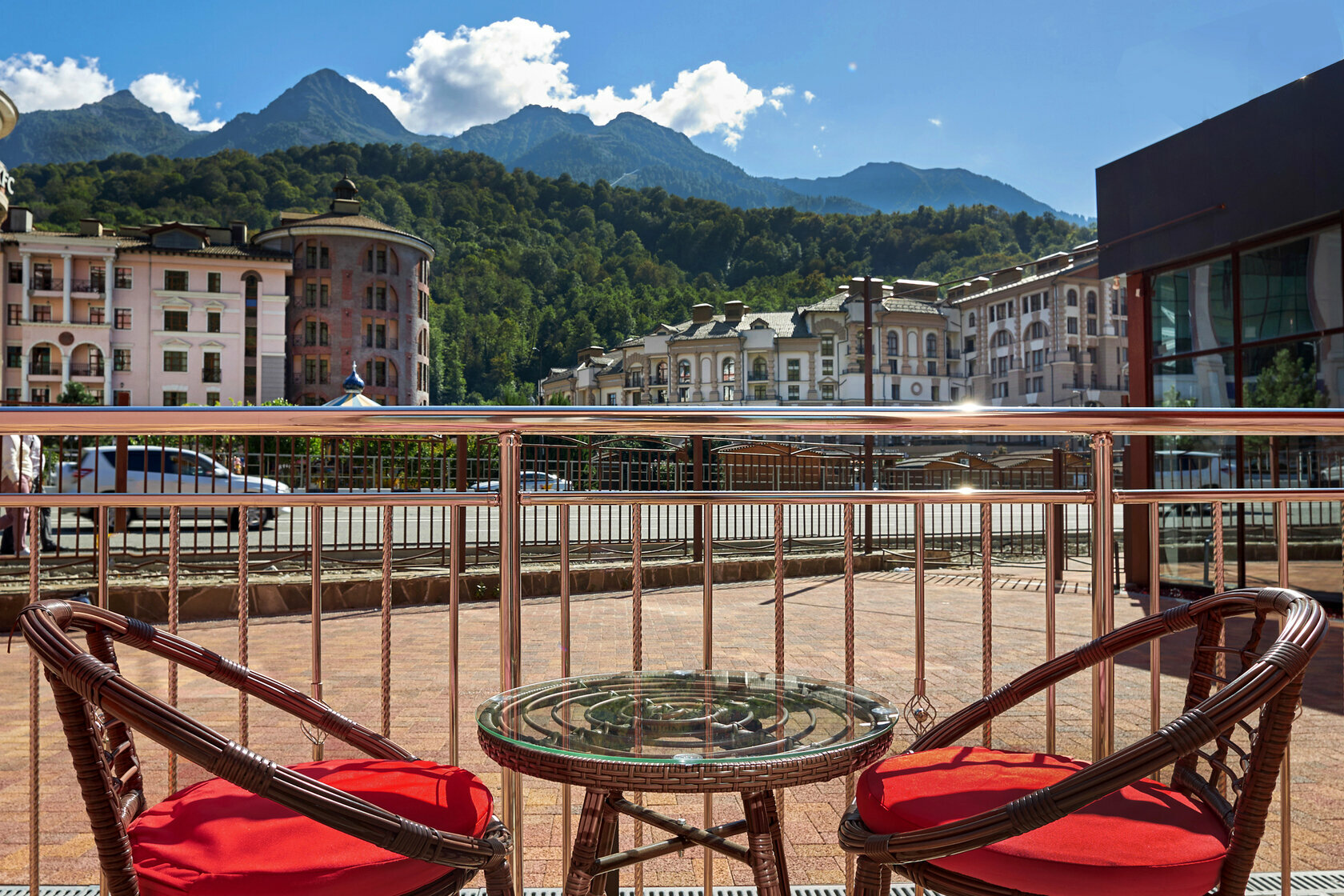 Двухместный номер с 1 кроватью и террасой