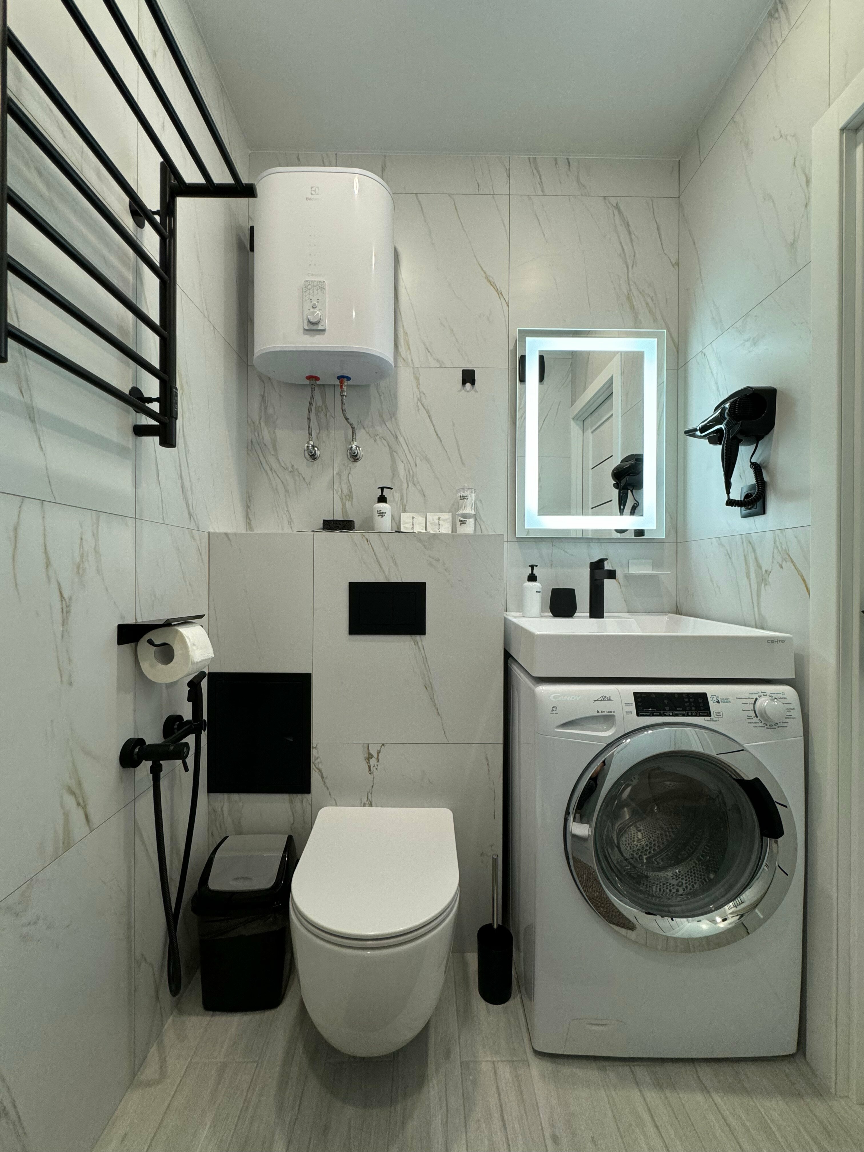 Апартамент "Беж" с мини-кухней и стирально-сушильной машиной