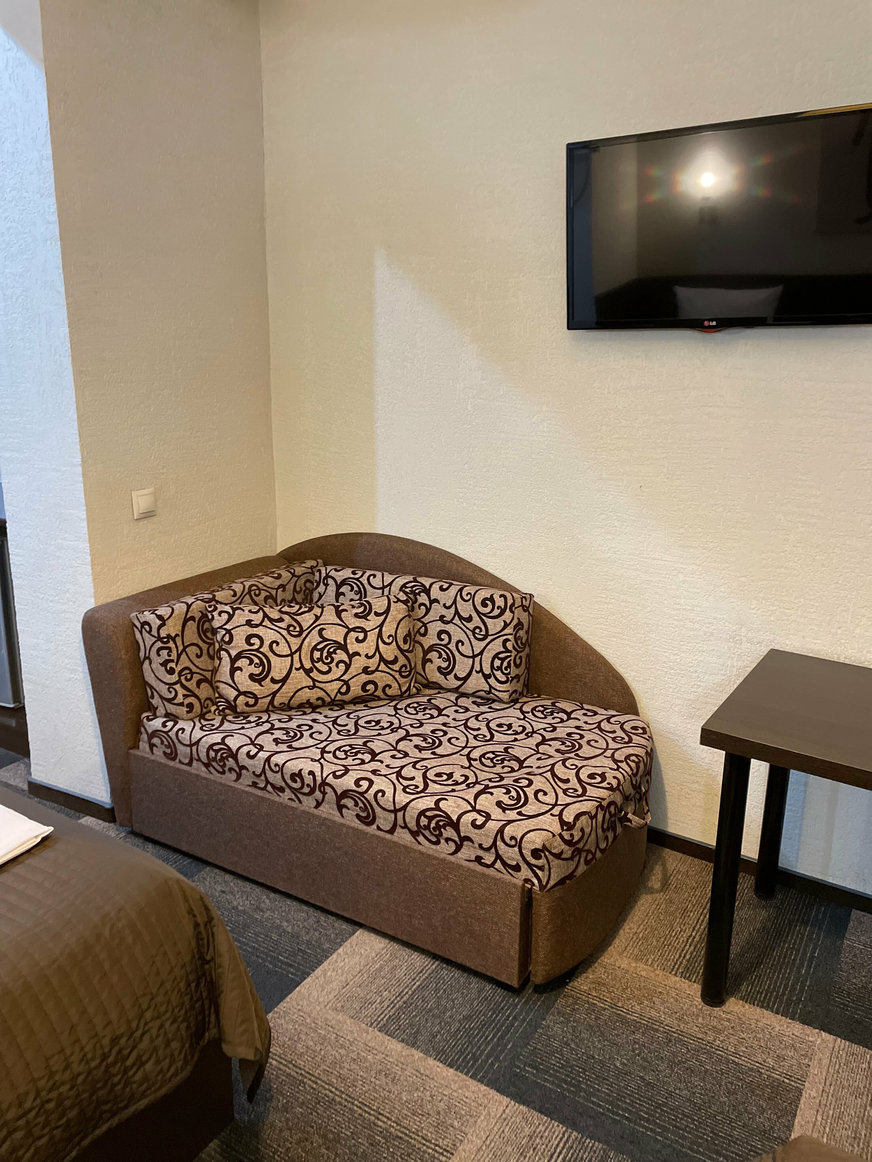 Стандартный номер с 2 односпальными кроватями и диваном