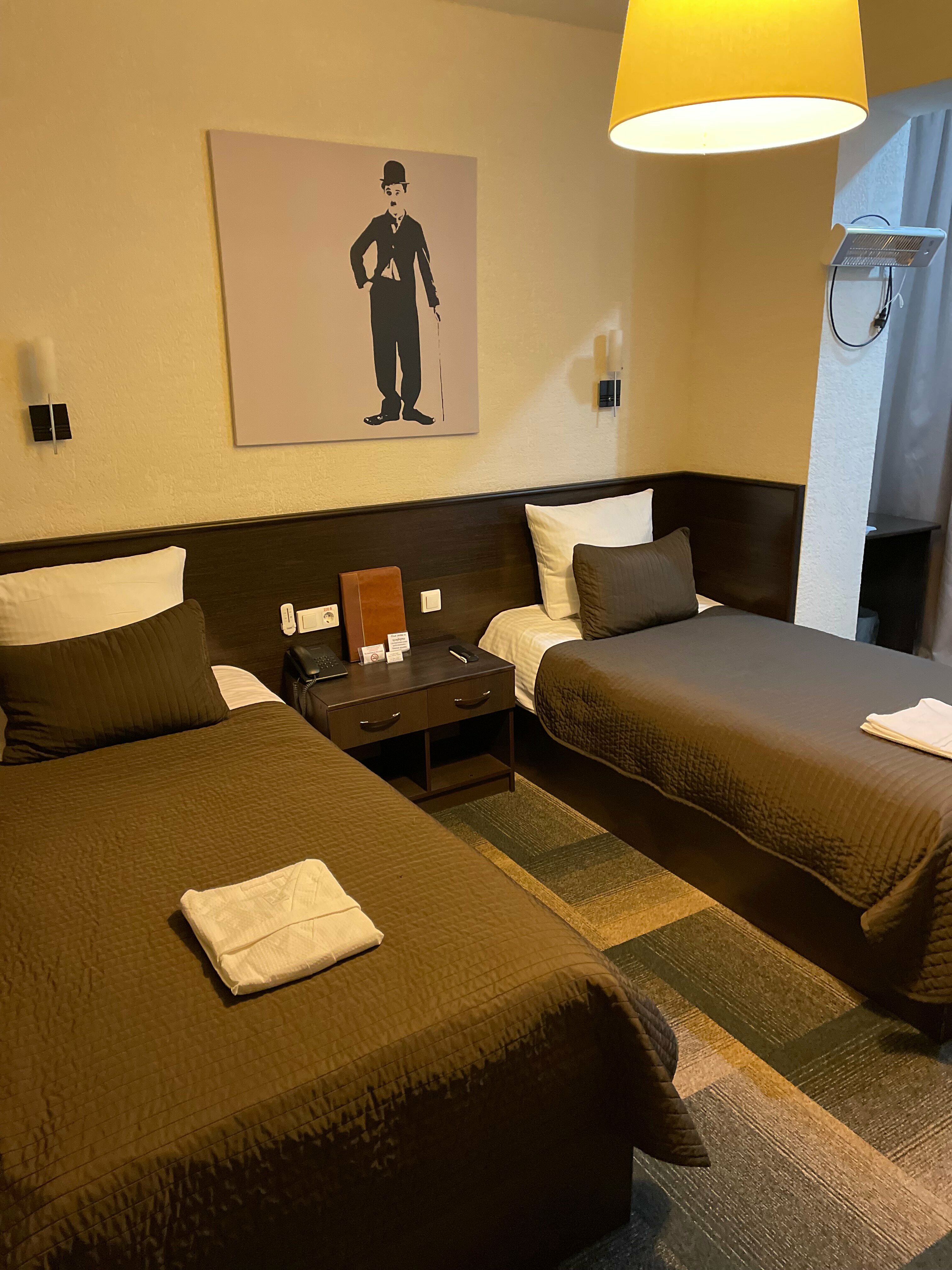 Стандартный номер с 2 односпальными кроватями и диваном