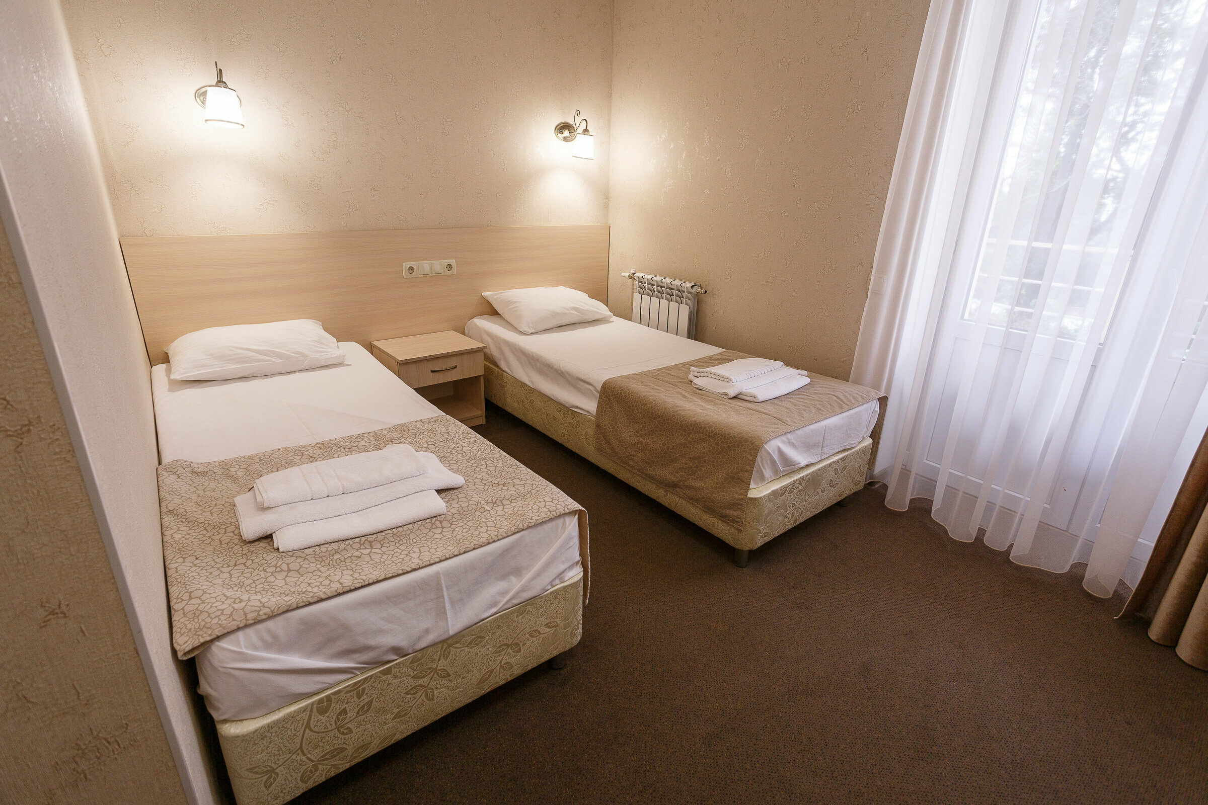 Стандартный двухместный номер с 2 отдельными кроватями, вид на море