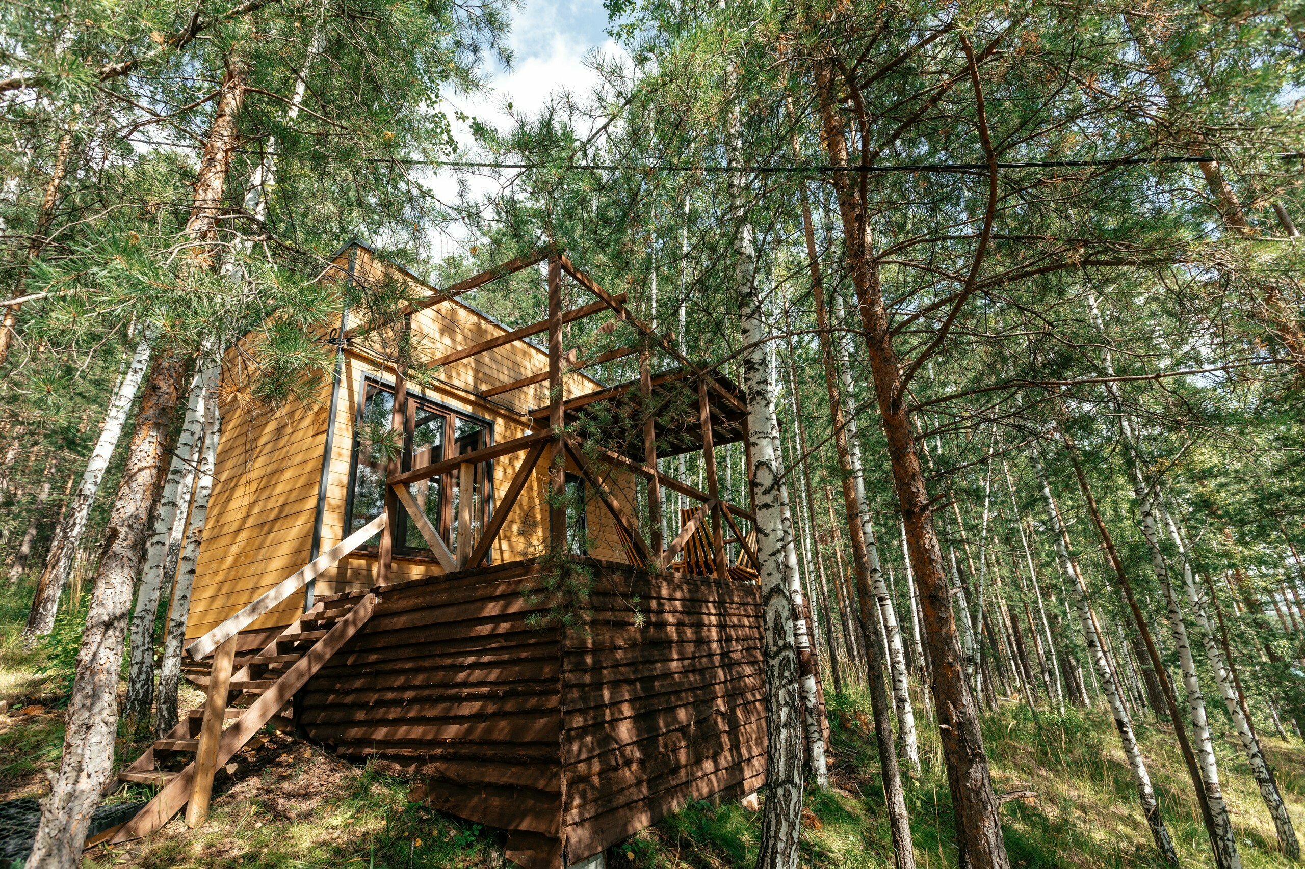 Домик 5 (четырехместный номер с видом на озеро)