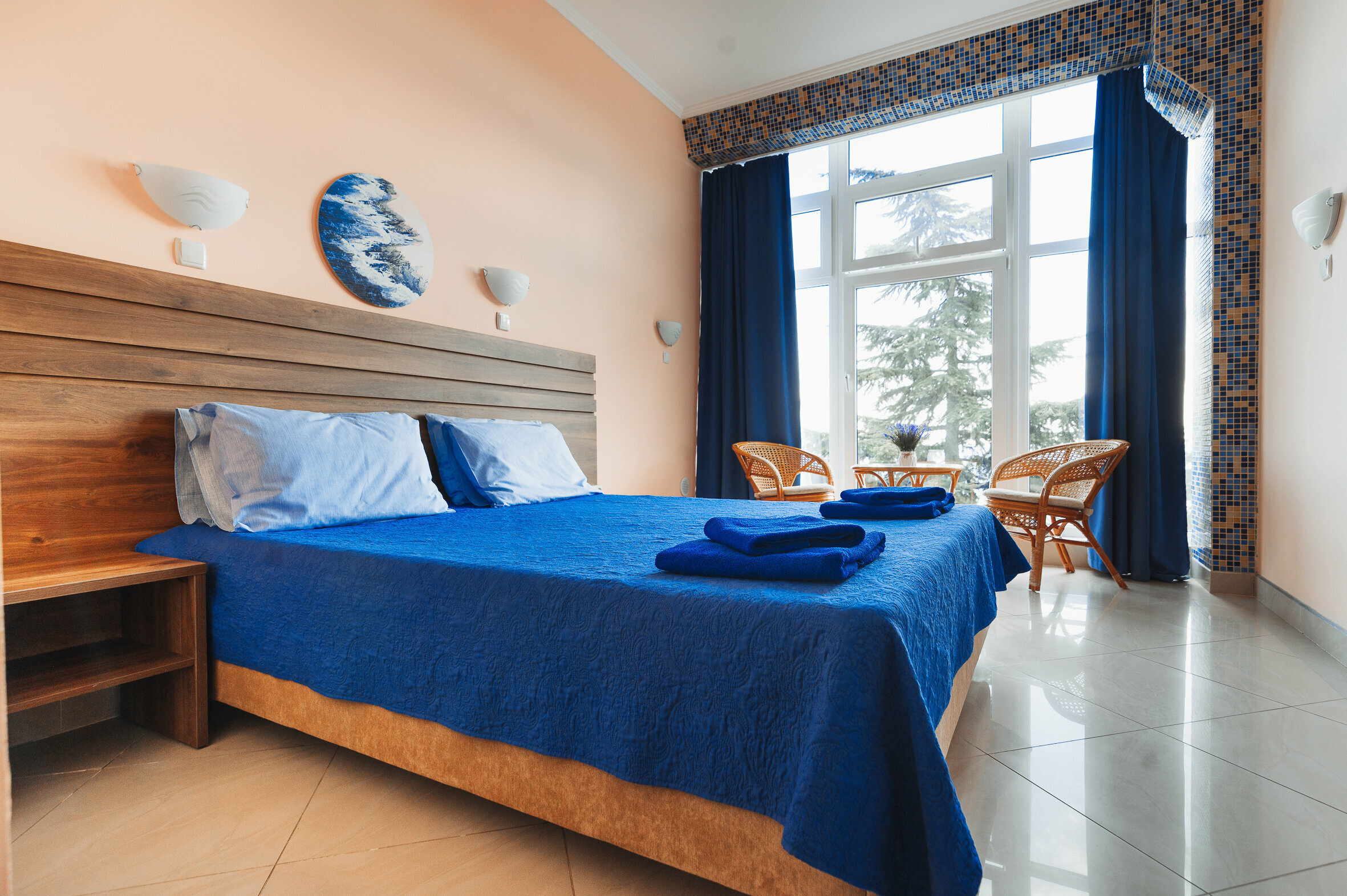 Двухместный номер с 1 кроватью и видом на море