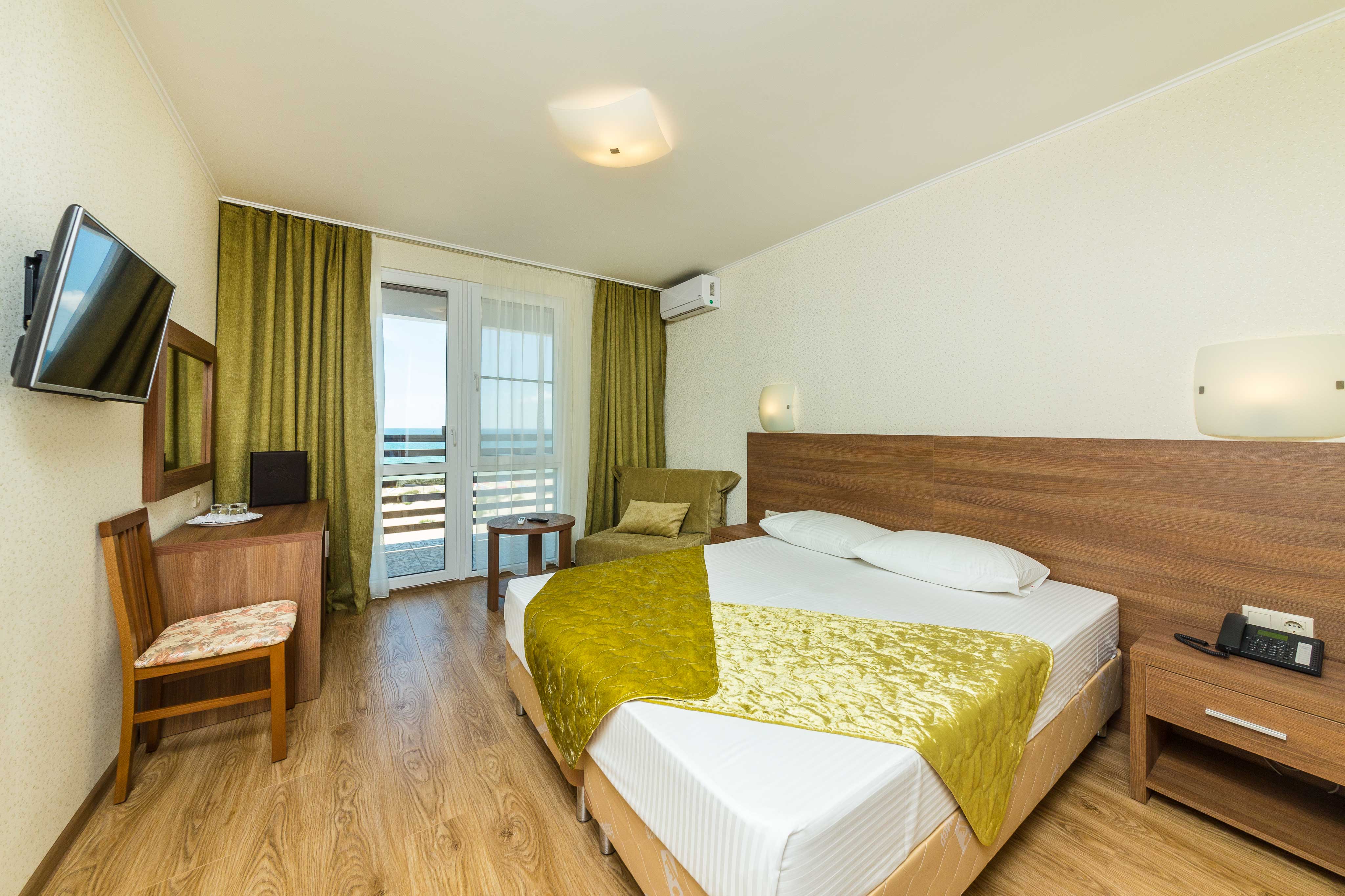 Двухместный номер с 1 кроватью и балконом, вид на море