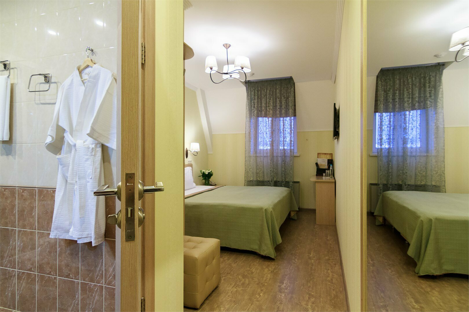 Небольшой двухместный номер с 1 кроватью