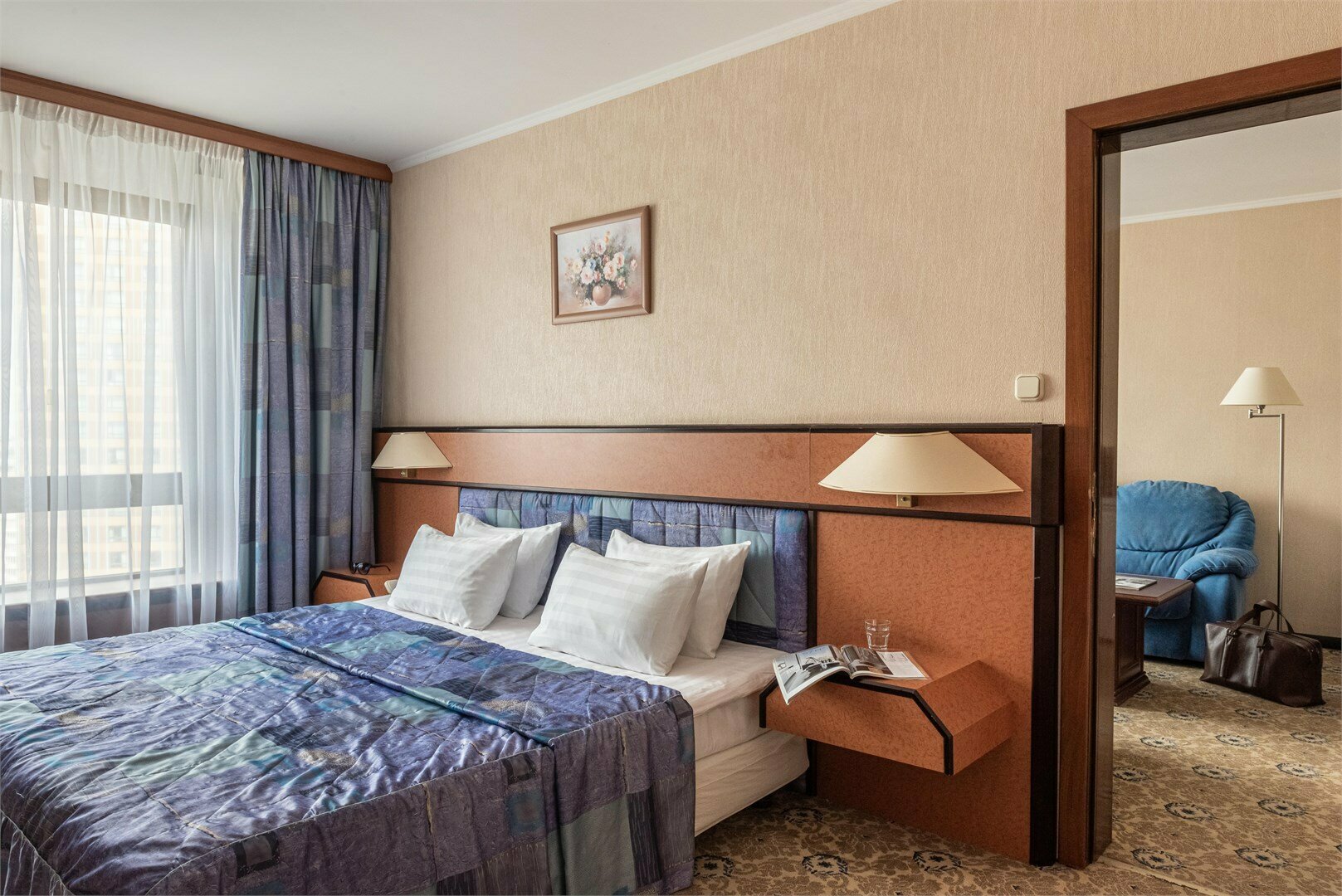 Люкс с одной большой или двумя раздельными кроватями