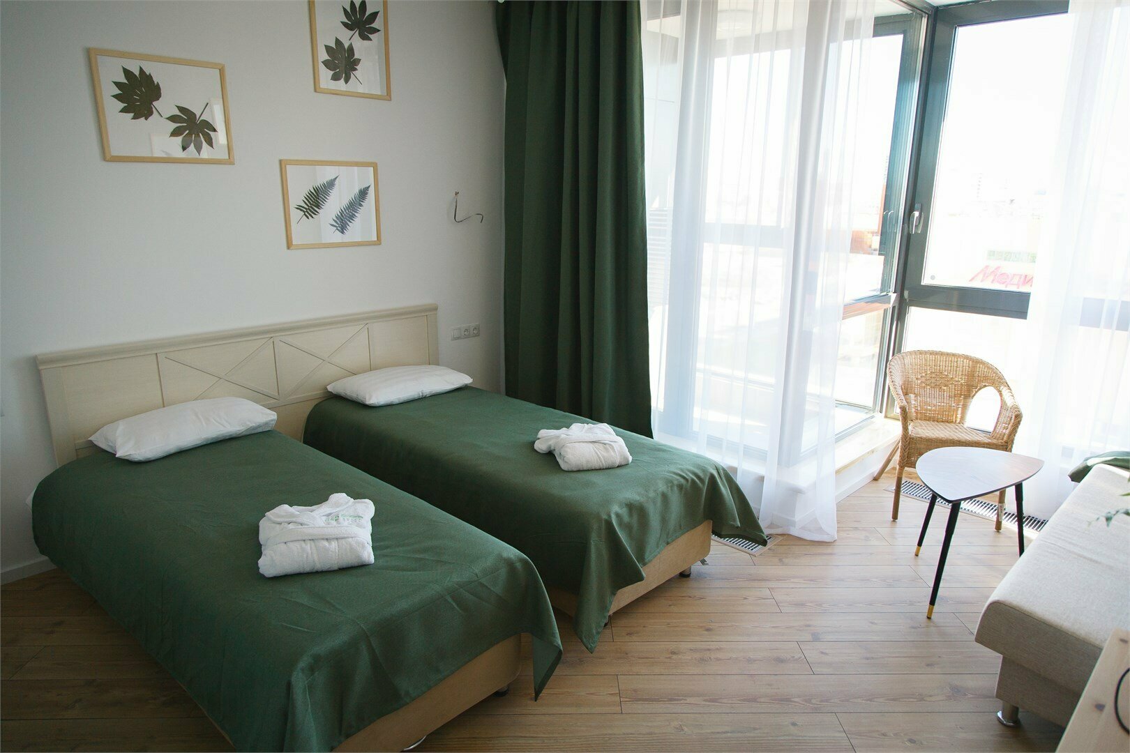 Стандартный двухместный номер с 2 отдельными кроватями без кухни