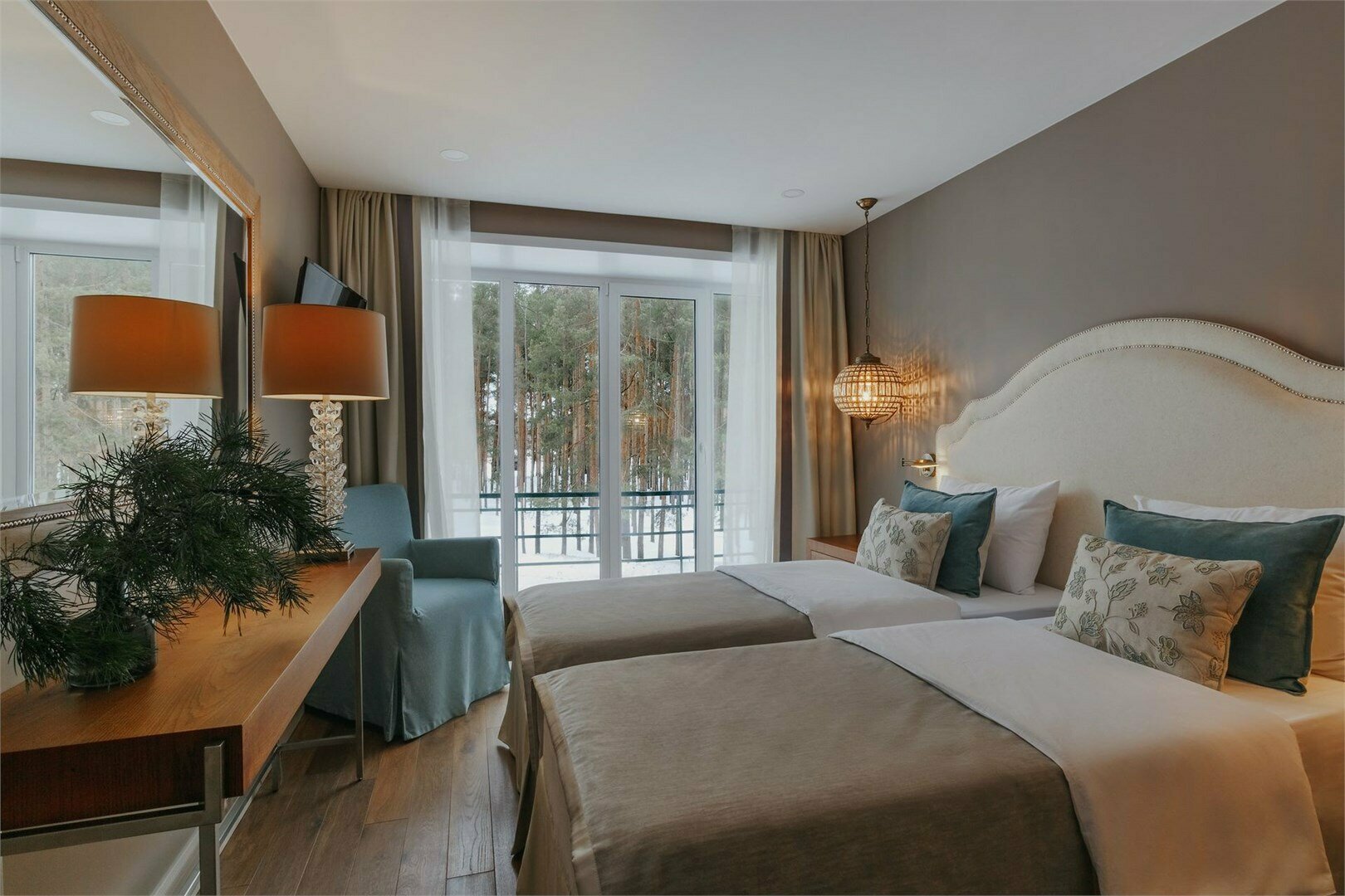 Двухместный номер с 1 кроватью или 2 отдельными кроватями, вид на сад