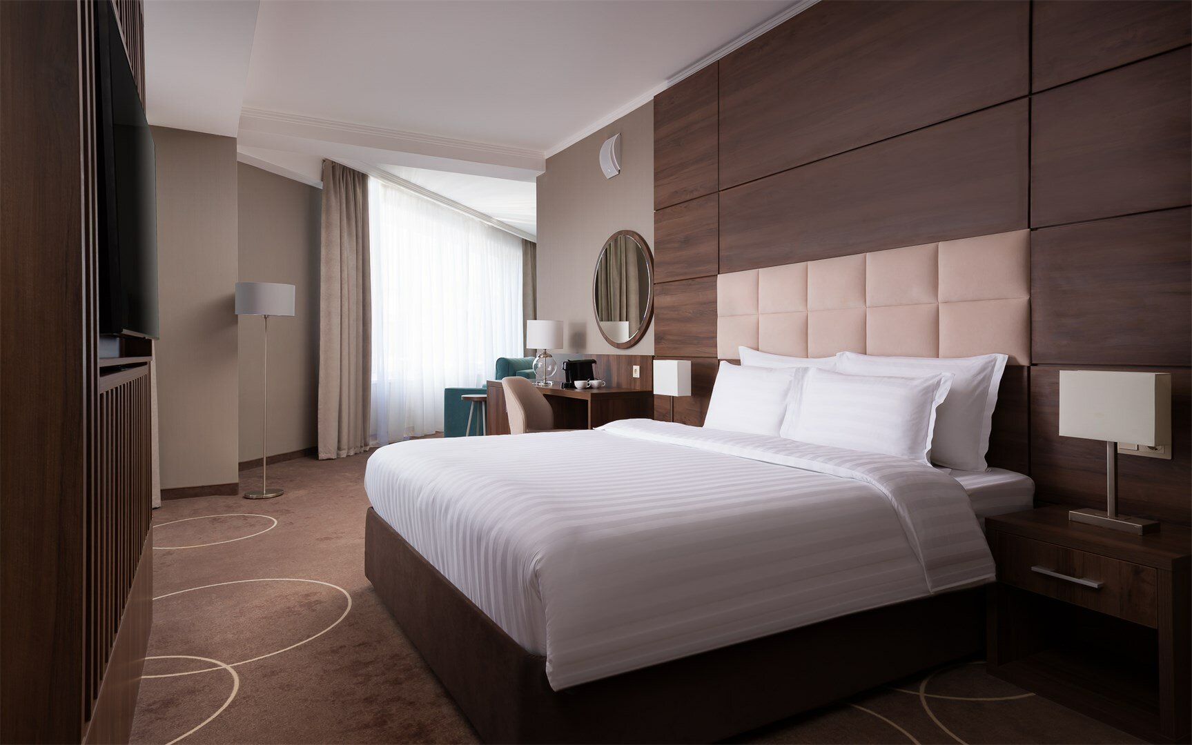 Номер Junior Room Great с большой двуспальной кроватью, кресло-кроватью и диван-кроватью