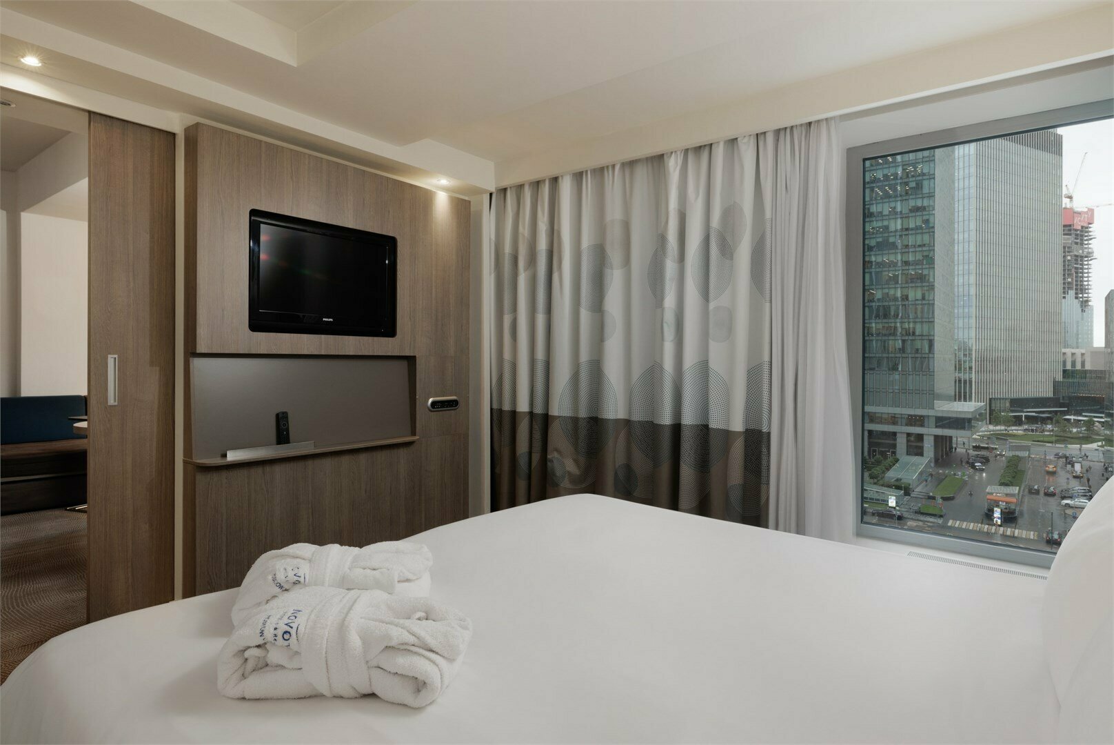 Представительский Делюкс с 1 двуспальной кроватью и раскладным диваном, вид на город