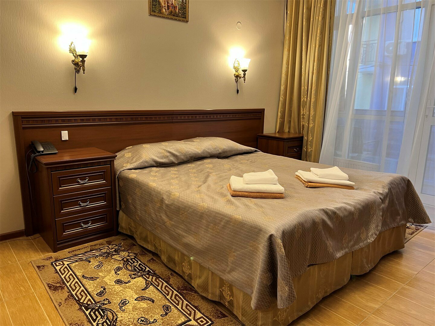 Двухместный номер с 1 кроватью или 2 отдельными кроватями и балконом